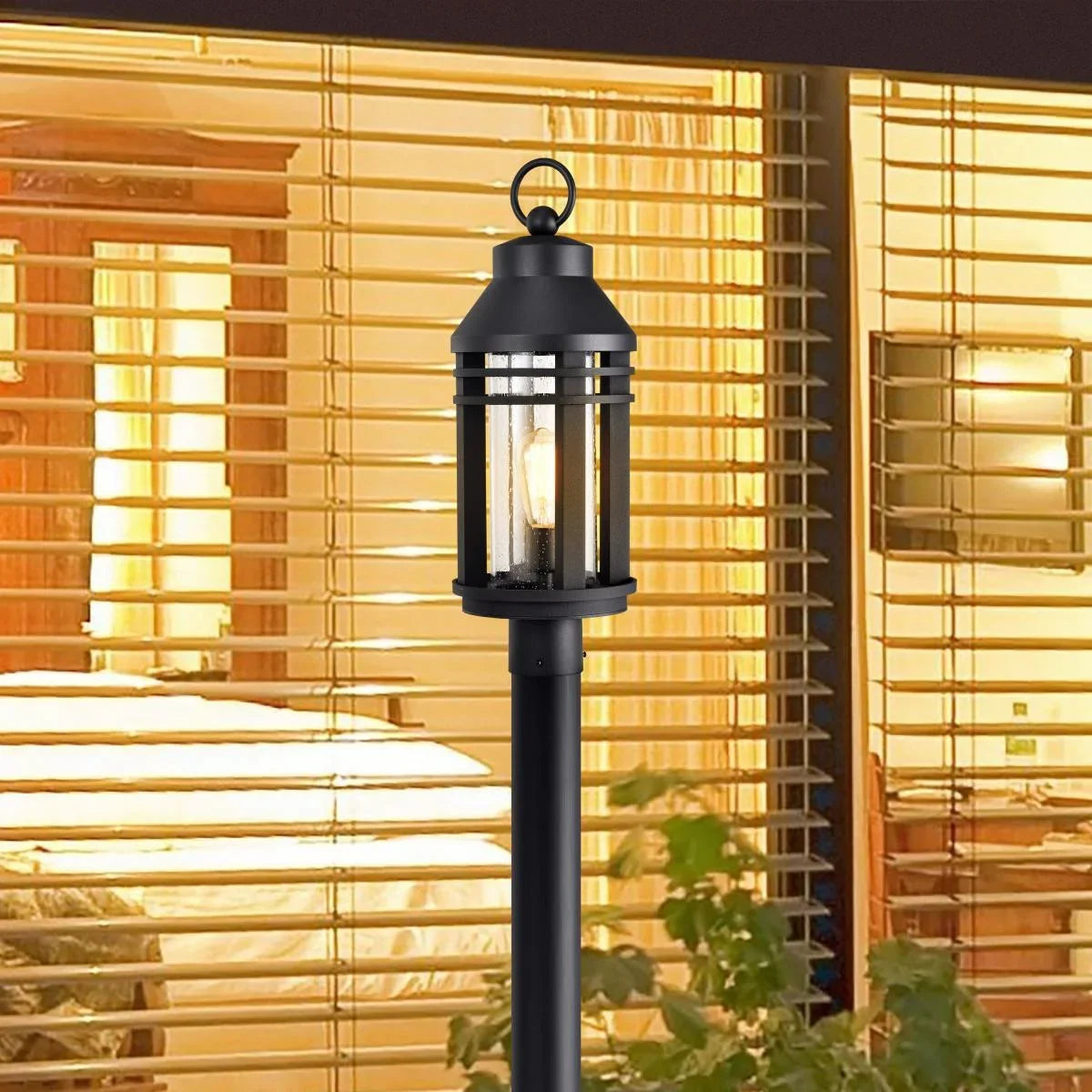Wilton 23" Lamp Post, Matte Black Finish - Bees Lighting