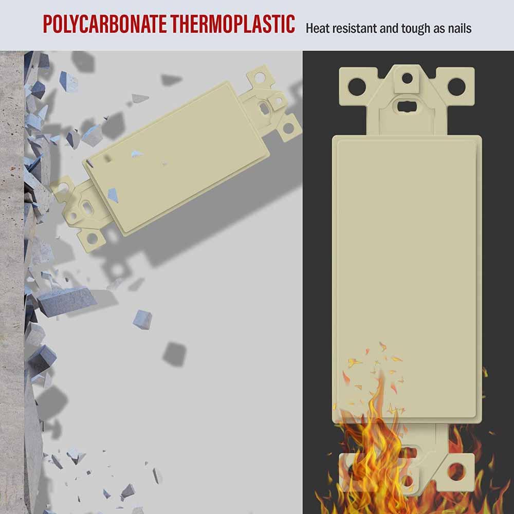 Blank Decorator Wall Plate Insert, Ivory - Bees Lighting