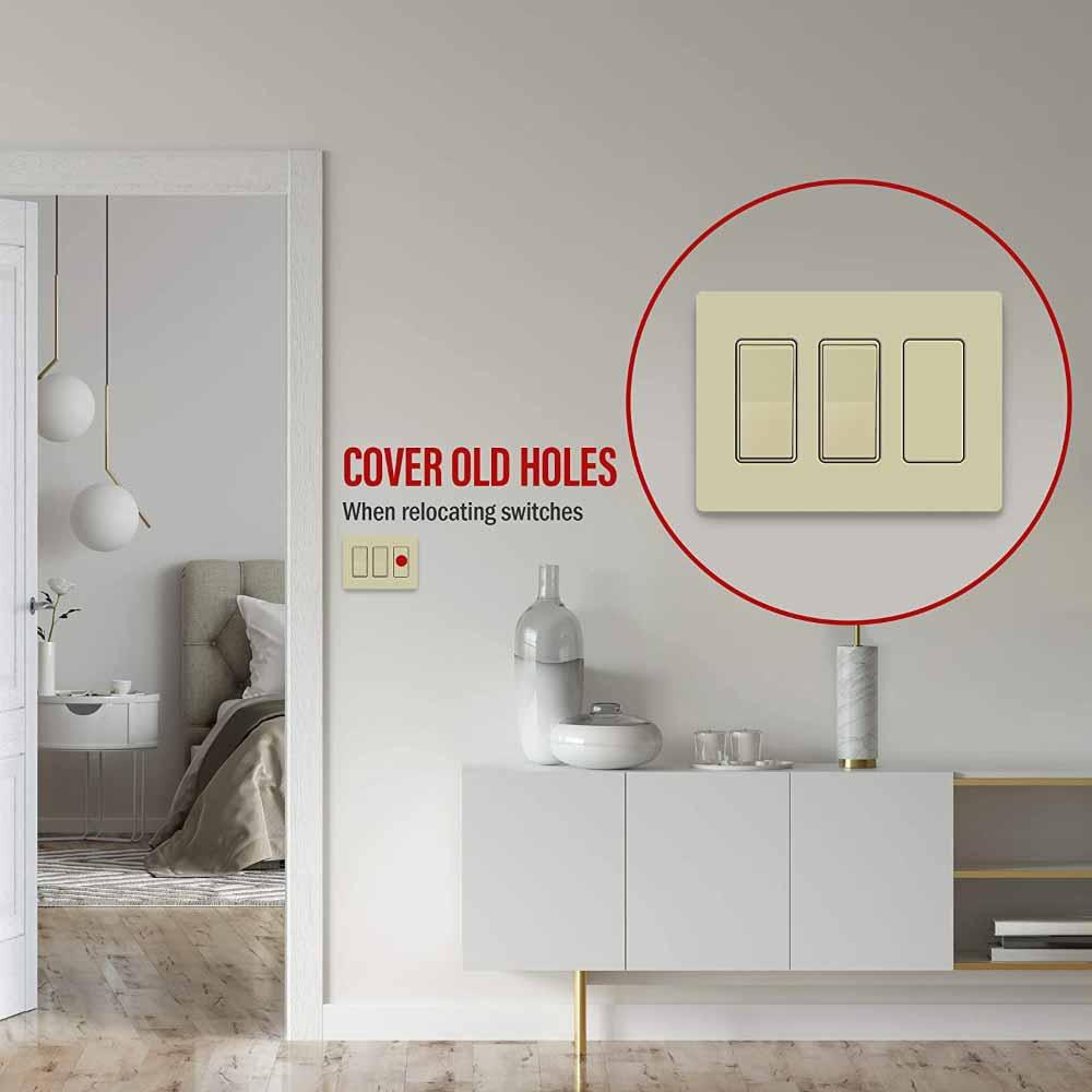 Blank Decorator Wall Plate Insert, Ivory - Bees Lighting