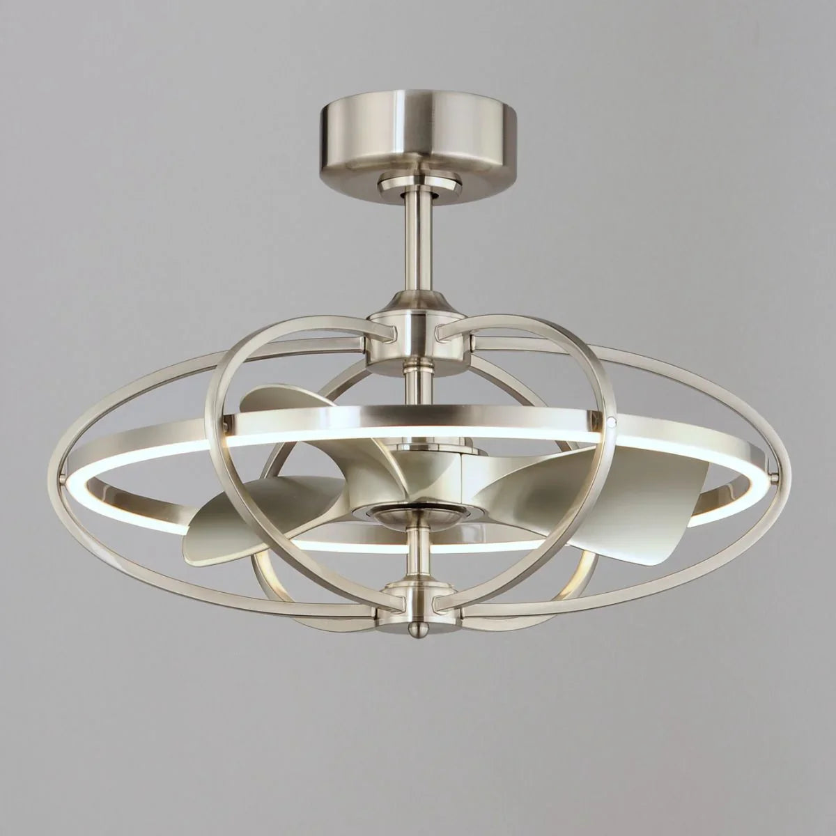 Corona Wifi-Enabled LED Fandelight 28 Inch Nickel Finish - Bees Lighting