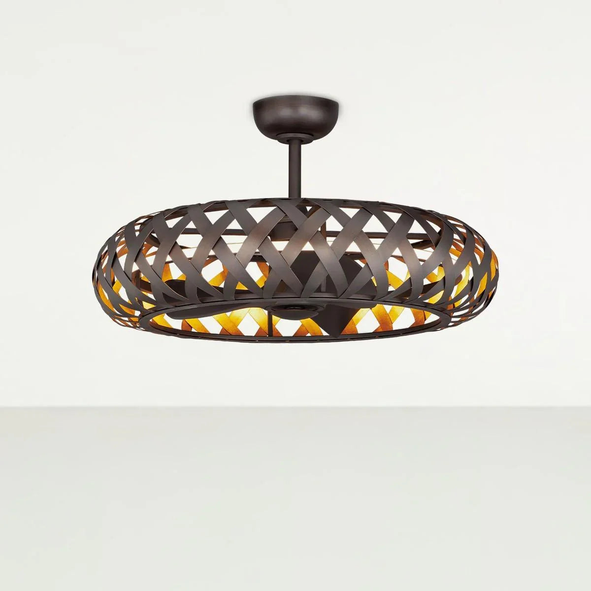 Weave Wifi-Enabled LED Fandelight 33 Inch Bronze Gilt and Gold Finish - Bees Lighting