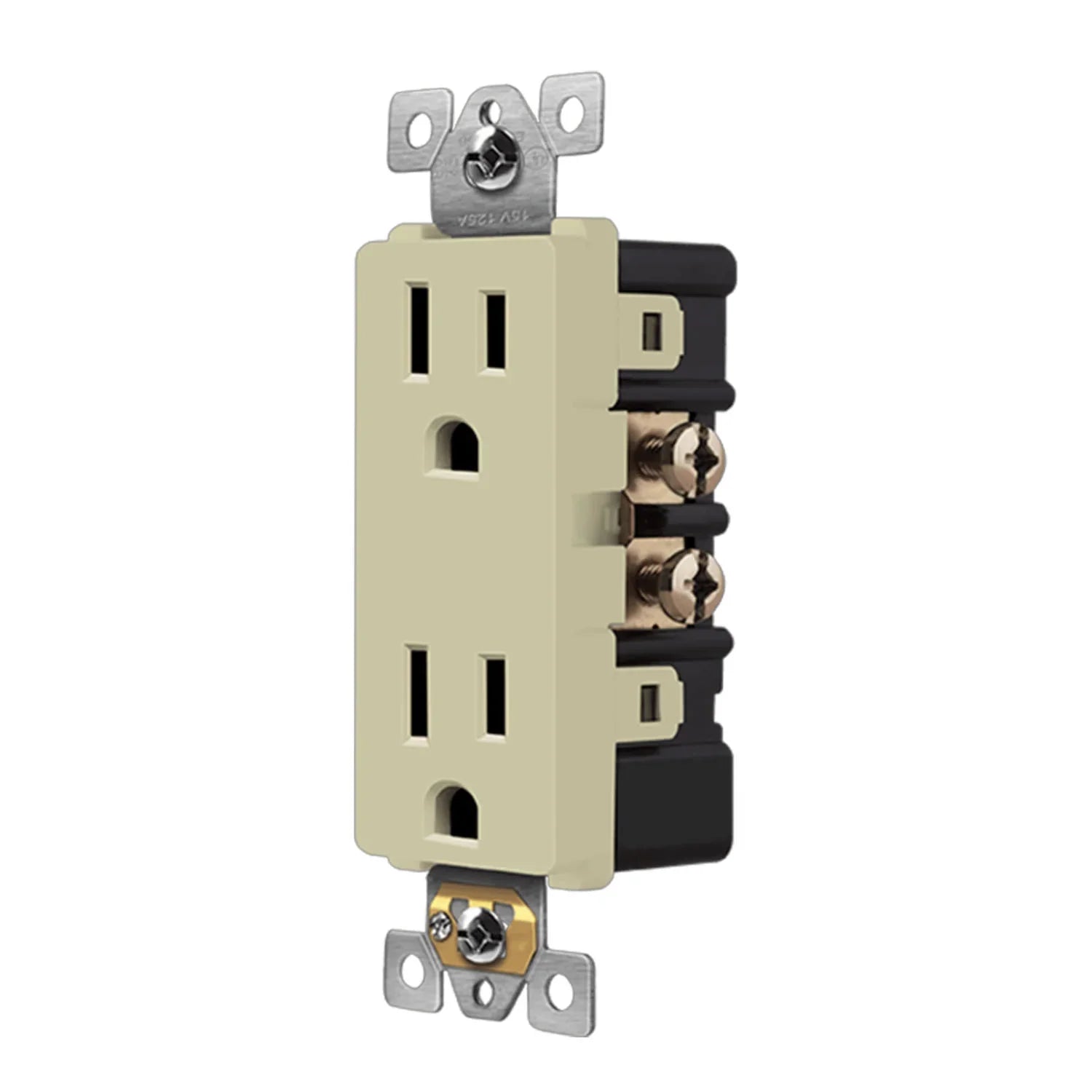 15 Amp Duplex Outlet, Ivory - Bees Lighting
