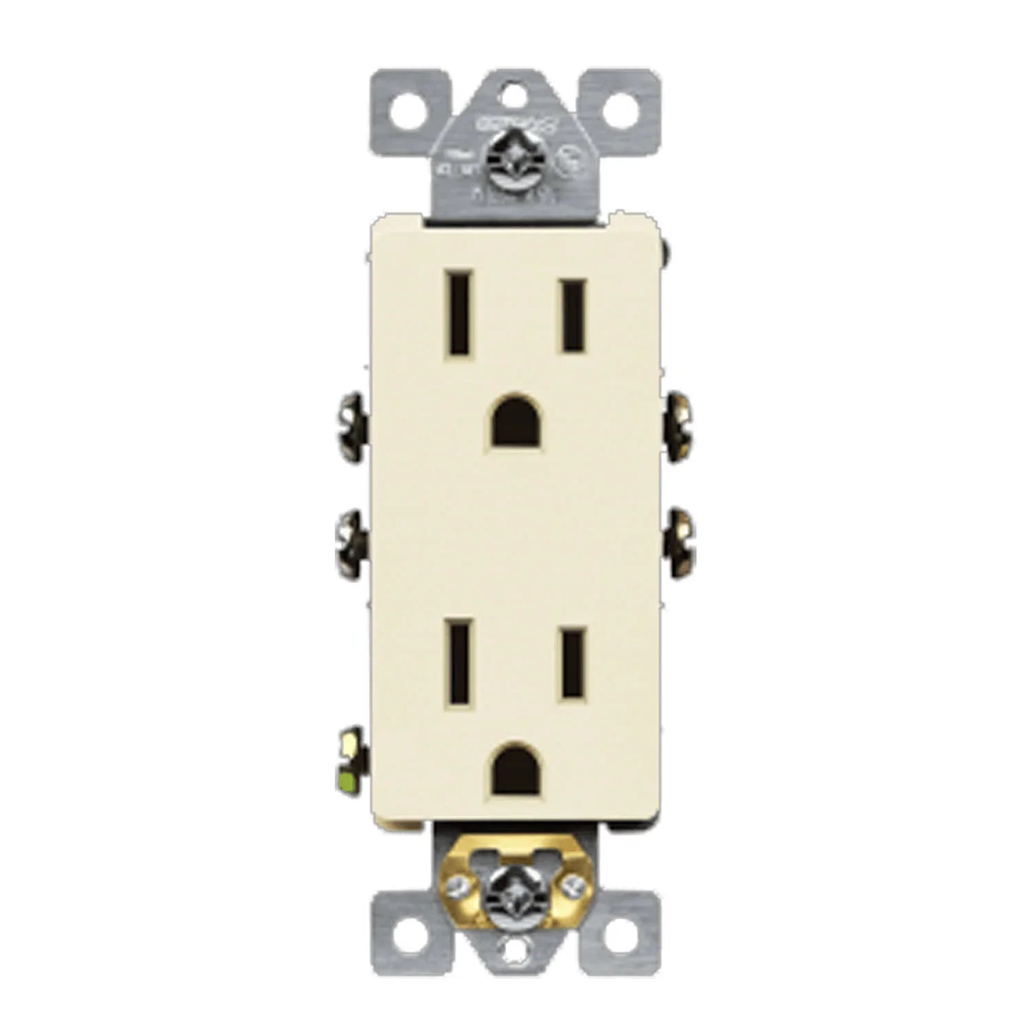 15 Amp Duplex Outlet, Light Almond - Bees Lighting