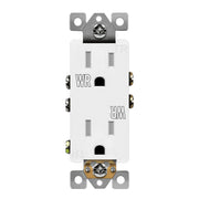 15 Amp Duplex Outlet, Tamper and Weather-Resistant, White - Bees Lighting