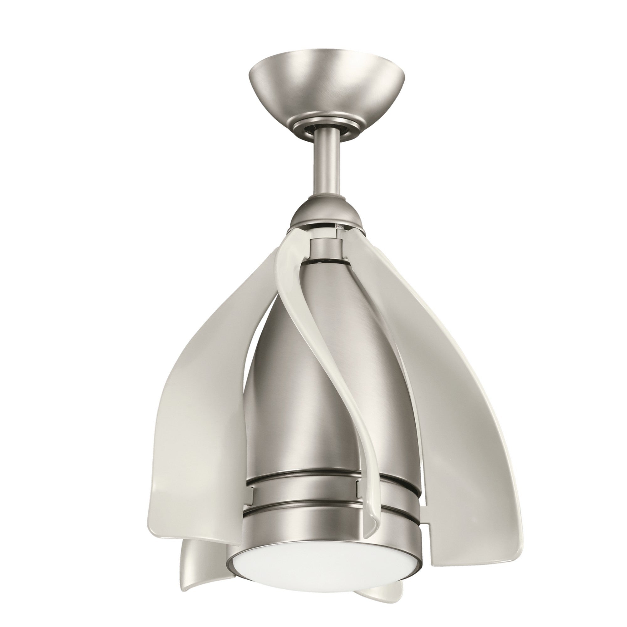 Terna 15 Inch Brushed Nickel Modern LED Ceiling Fan with Remote