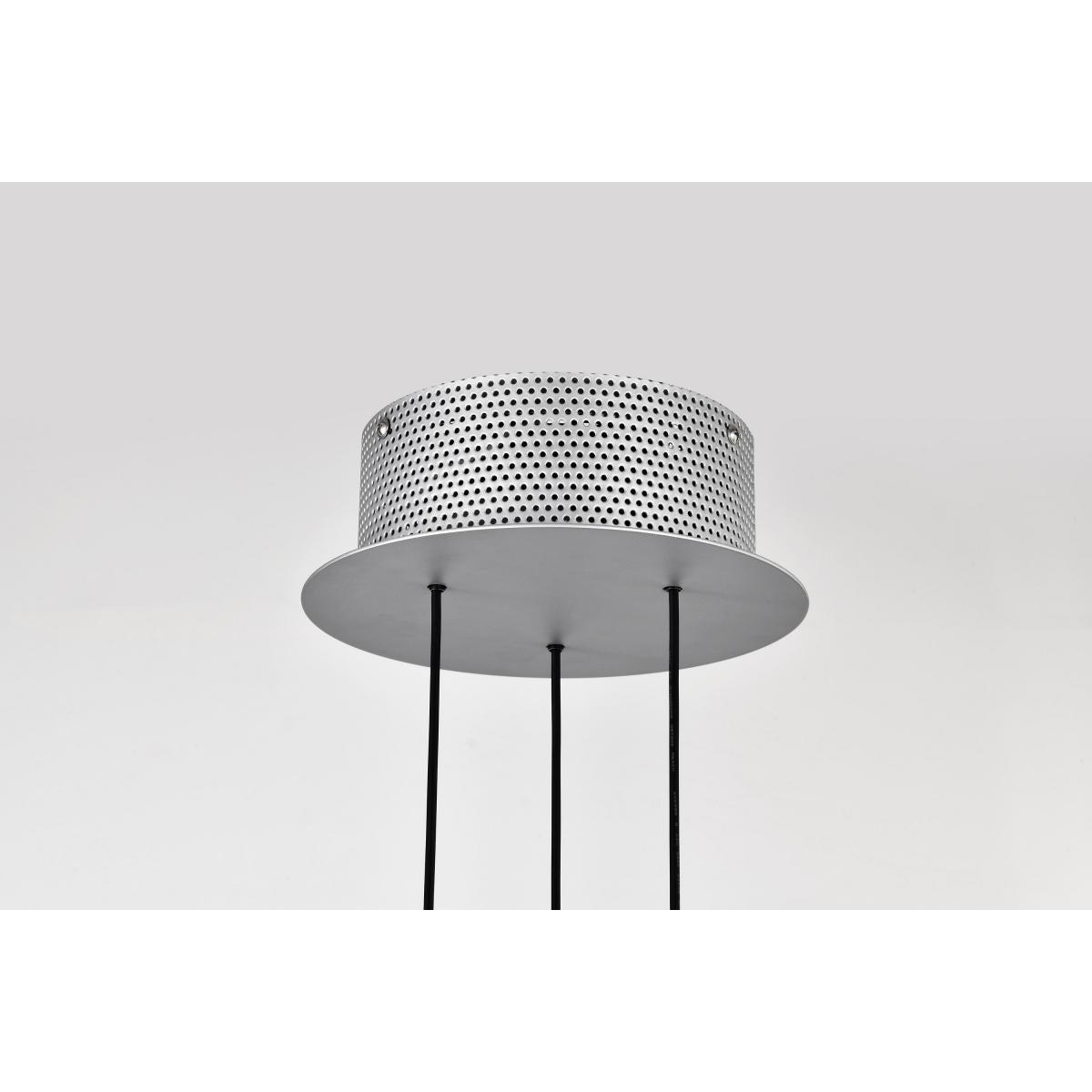 Bandon 20" LED Pendant Light, Gray with Off-White Wrap, Acrylic Lens - Bees Lighting