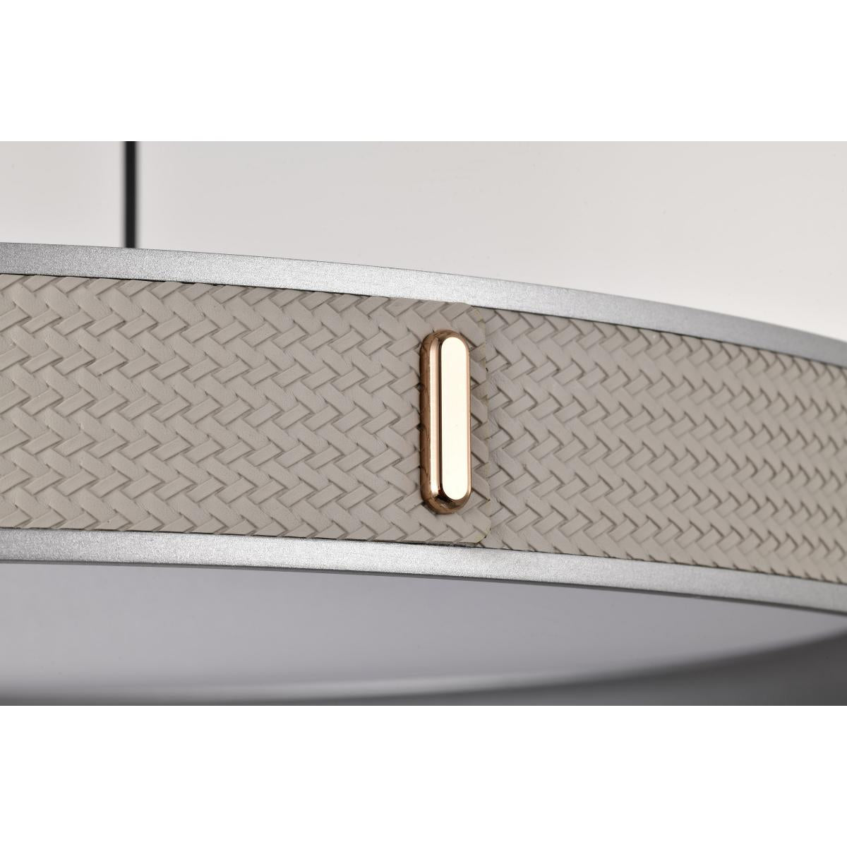 Bandon 20" LED Pendant Light, Gray with Off-White Wrap, Acrylic Lens - Bees Lighting