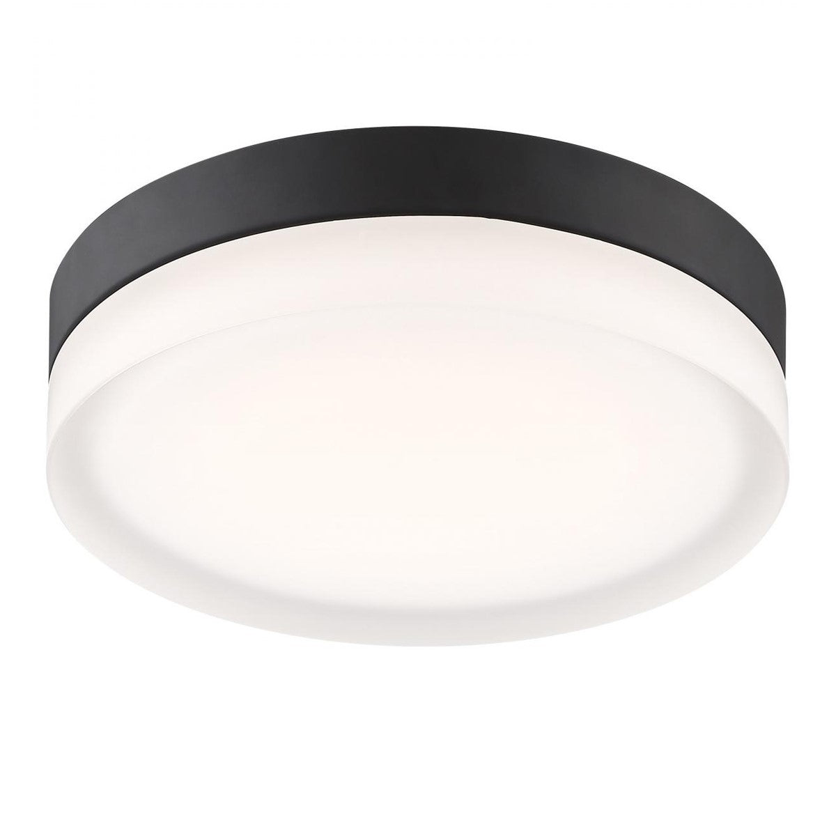 PI 11 Inch LED Flush Mount Light Selectable CCT 120V Matte Black Finish - Bees Lighting