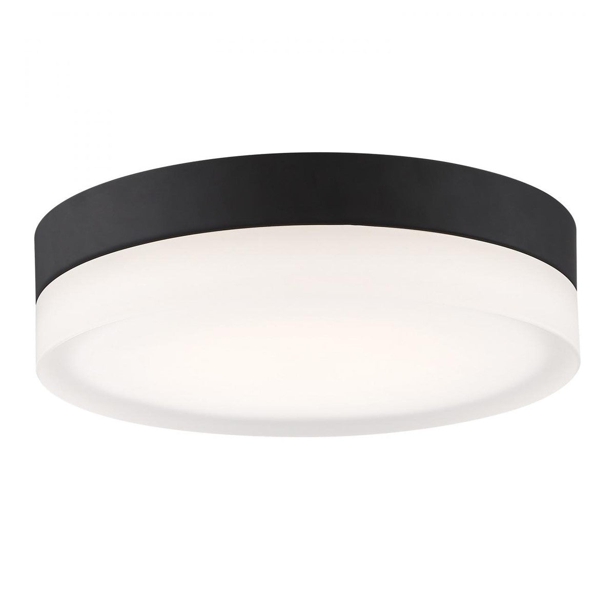 PI 14 Inch LED Flush Mount Light Selectable CCT 120V Matte Black Finish - Bees Lighting