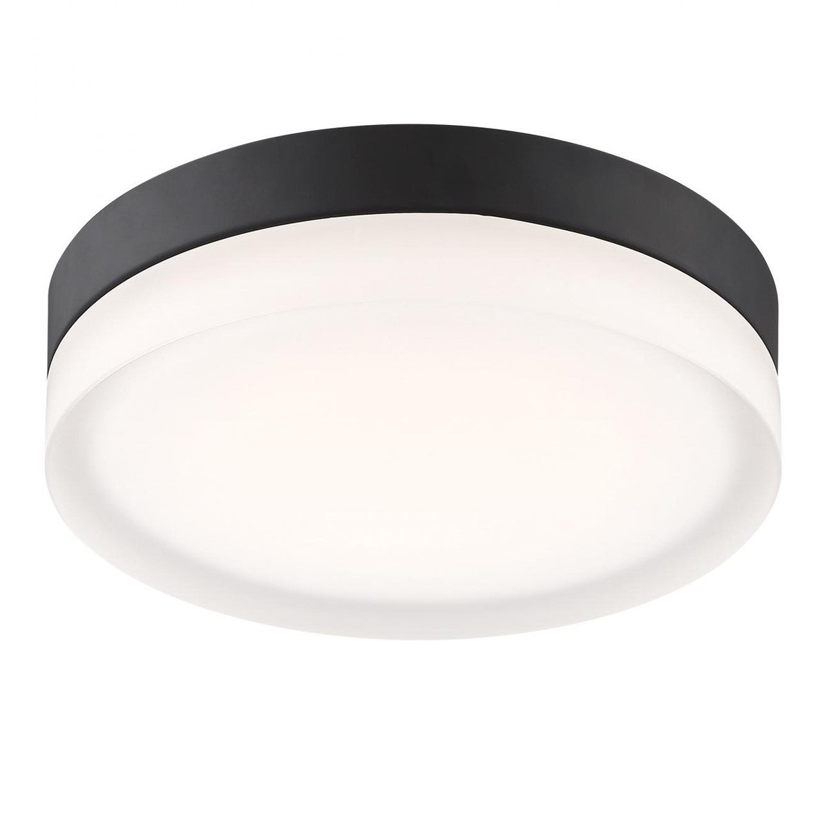 PI 14 Inch LED Flush Mount Light Selectable CCT 120V Matte Black Finish - Bees Lighting