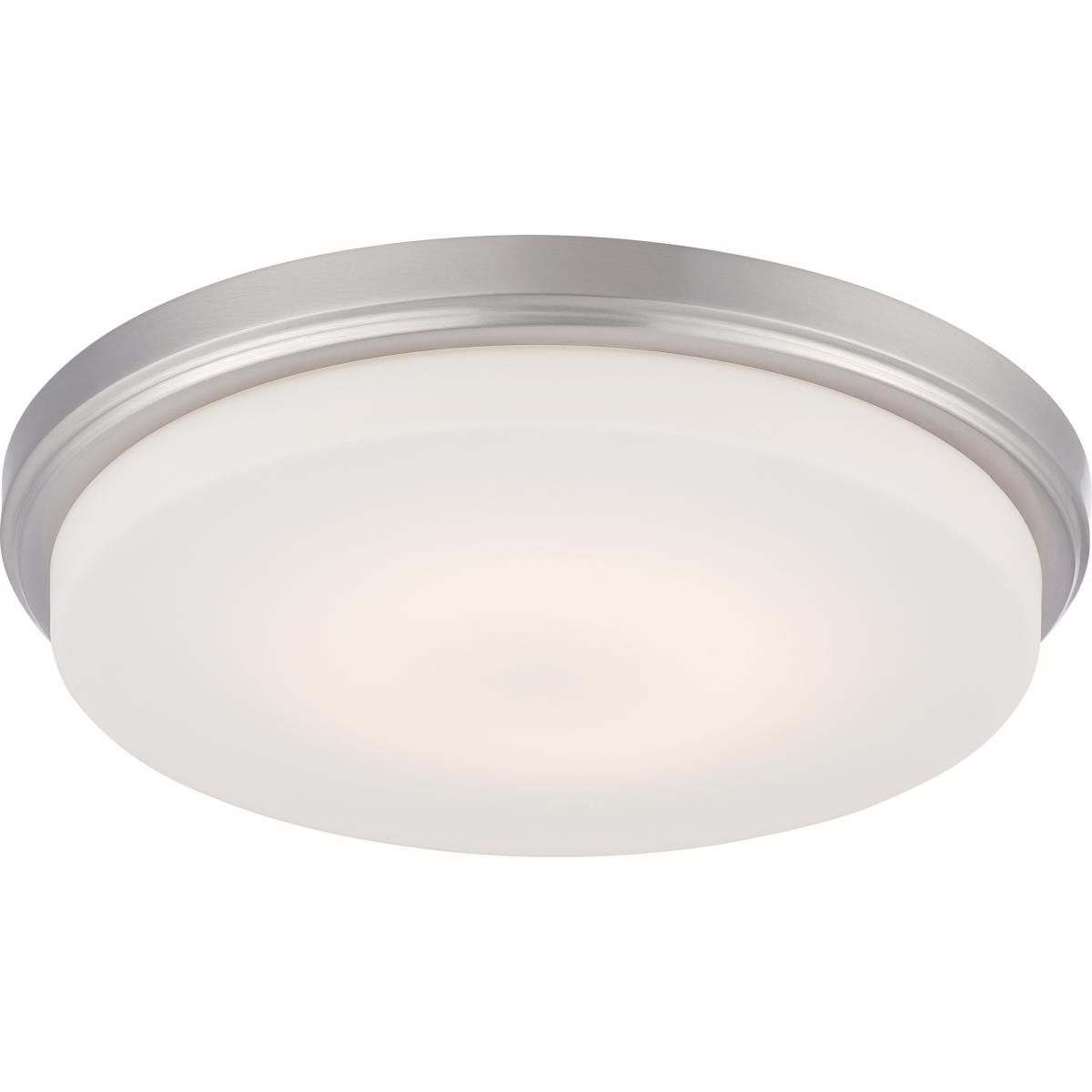 Dale 13 in. LED Flush Mount Light, Opal Frosted Glass