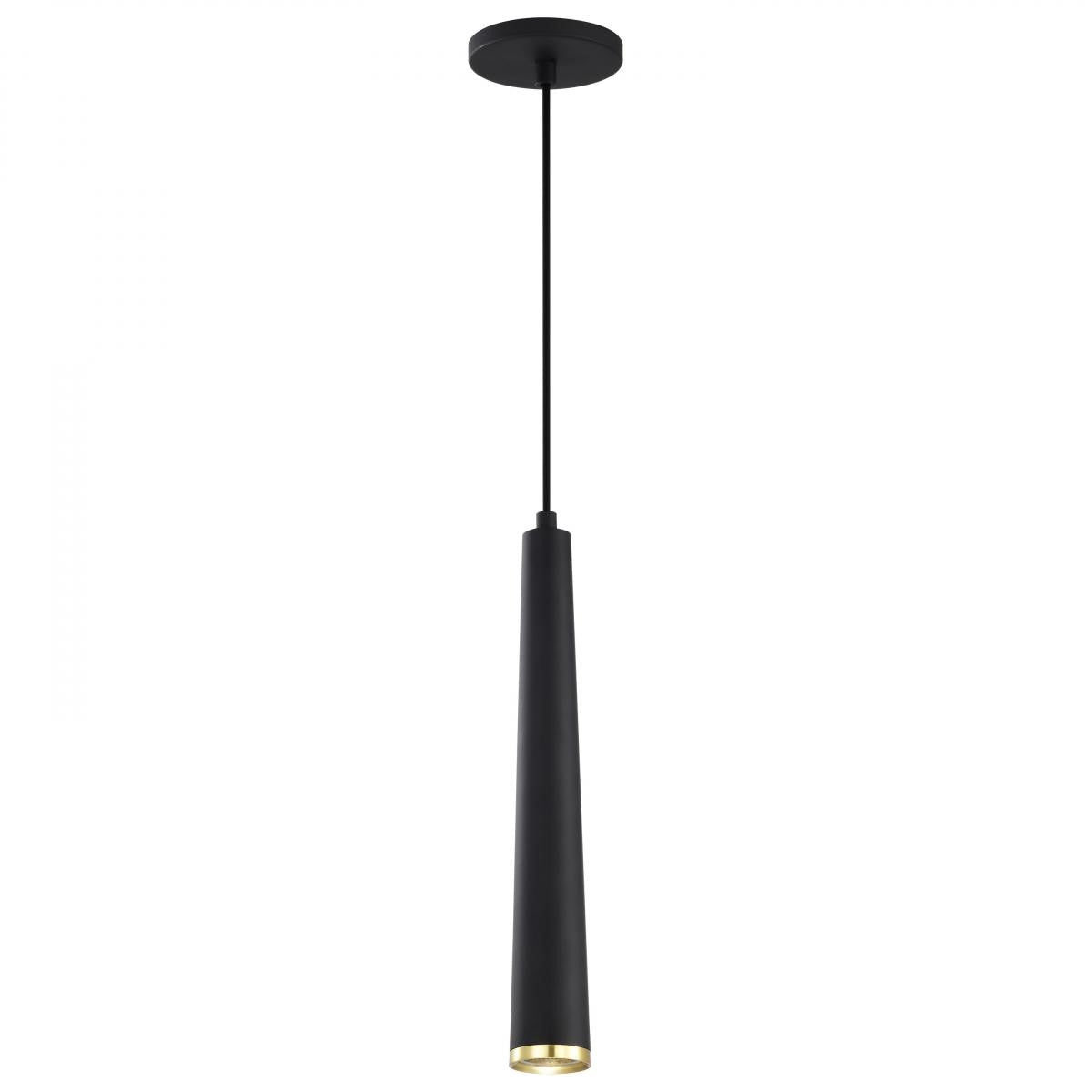 Melrose 16" LED Pendant Light, Matte Black and Brushed Brass Finish - Bees Lighting