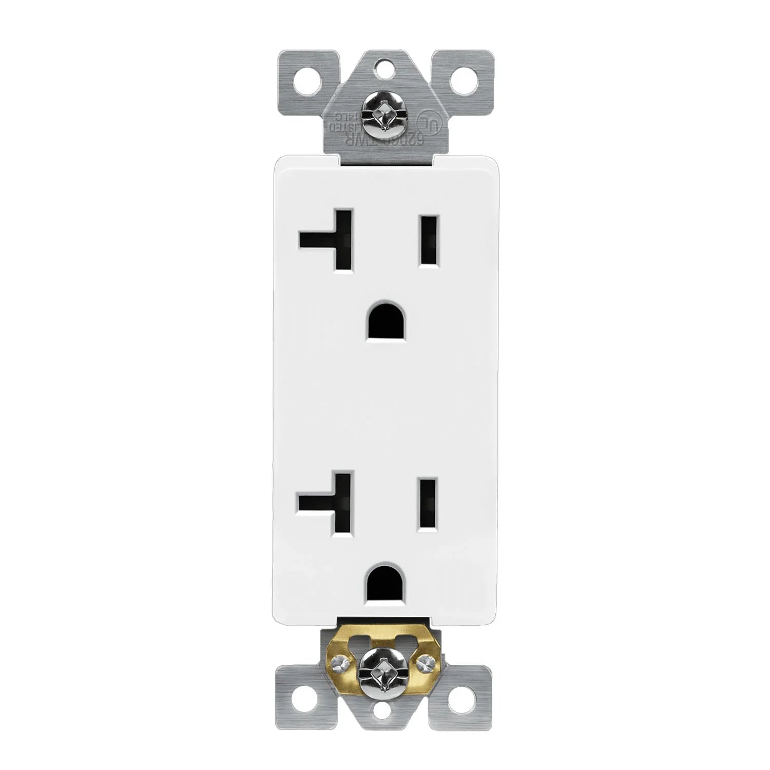 20 Amp Duplex Outlet, White - Bees Lighting
