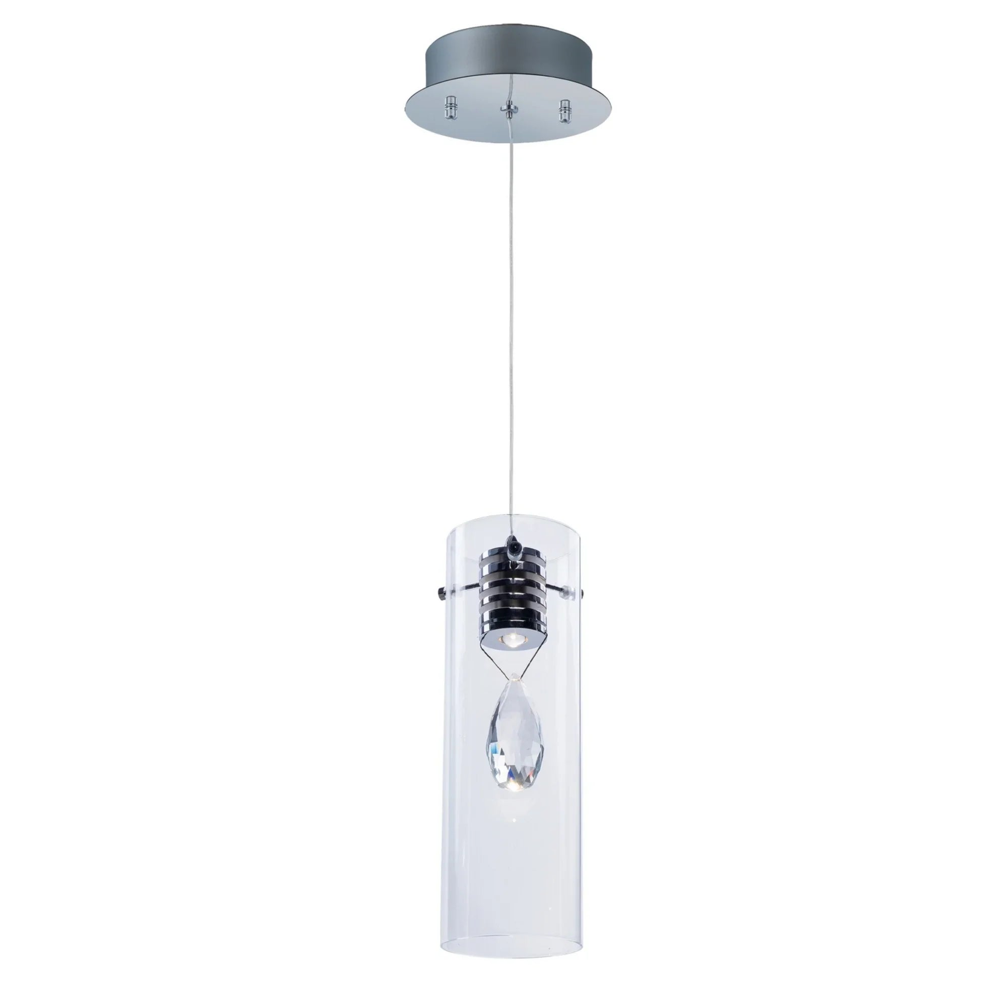 Solitaire 4" LED Mini Pendant, Polished Chrome Finish - Bees Lighting