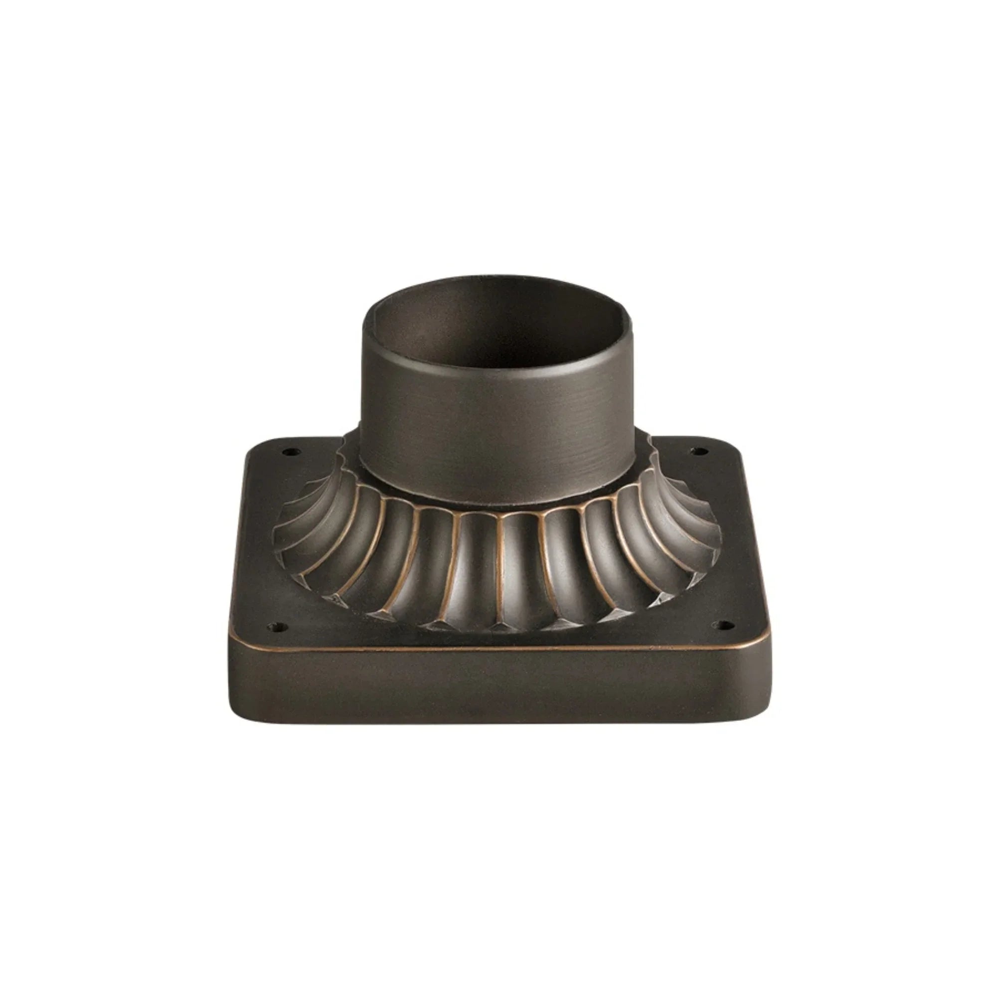 6 In. Aluminum Pier Mount Base Rubbed Bronze finish - Bees Lighting