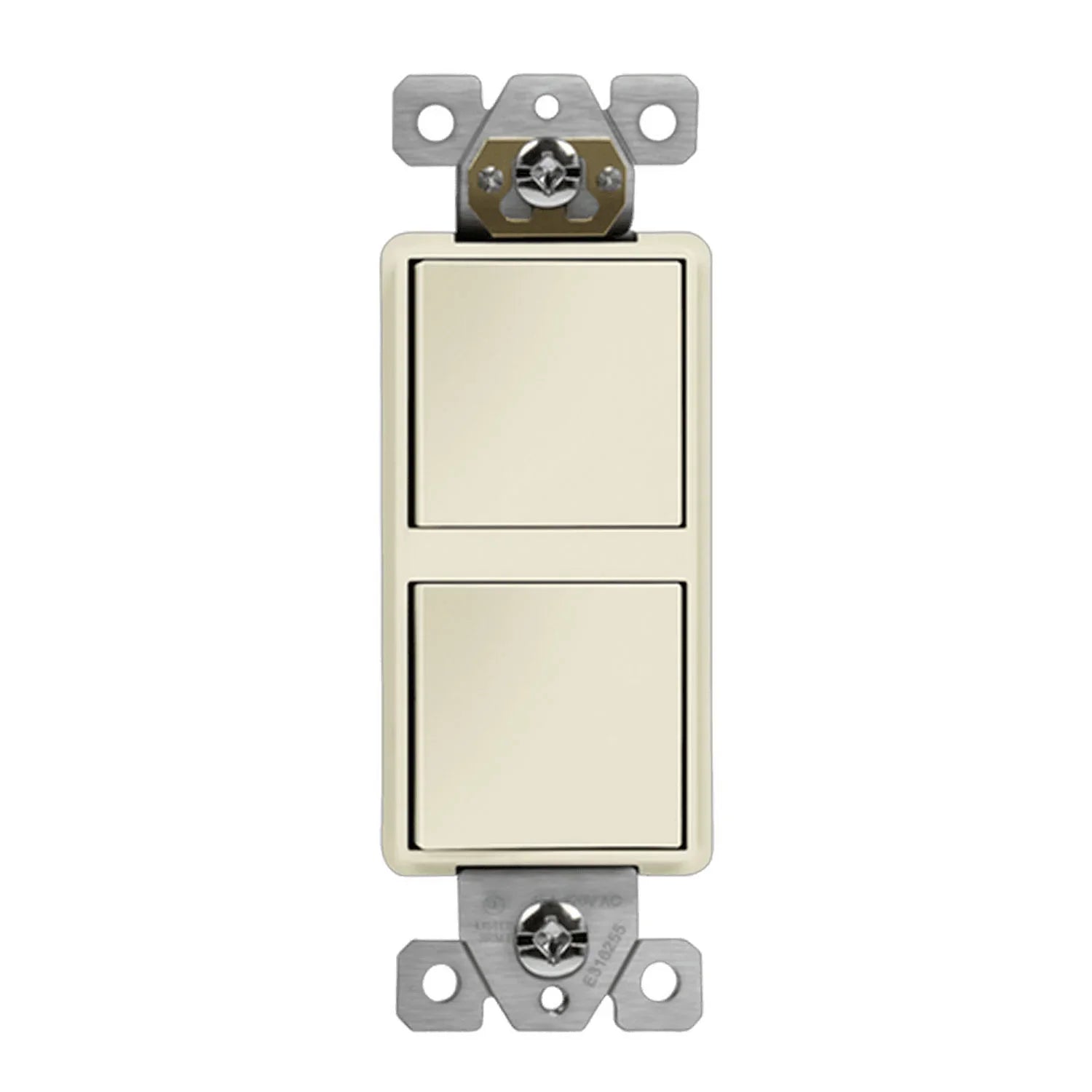 Single Pole Double Rocker Light Switch, Light Almond - Bees Lighting
