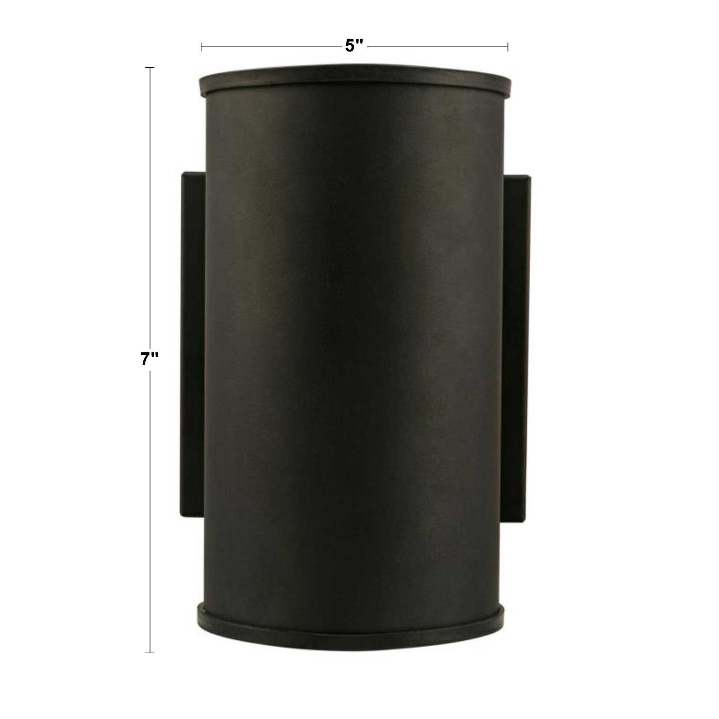 Mayslick 7 In 1 Light LED Outdoor Cylinder Sconce Dimmable 2700K Bronze Finish