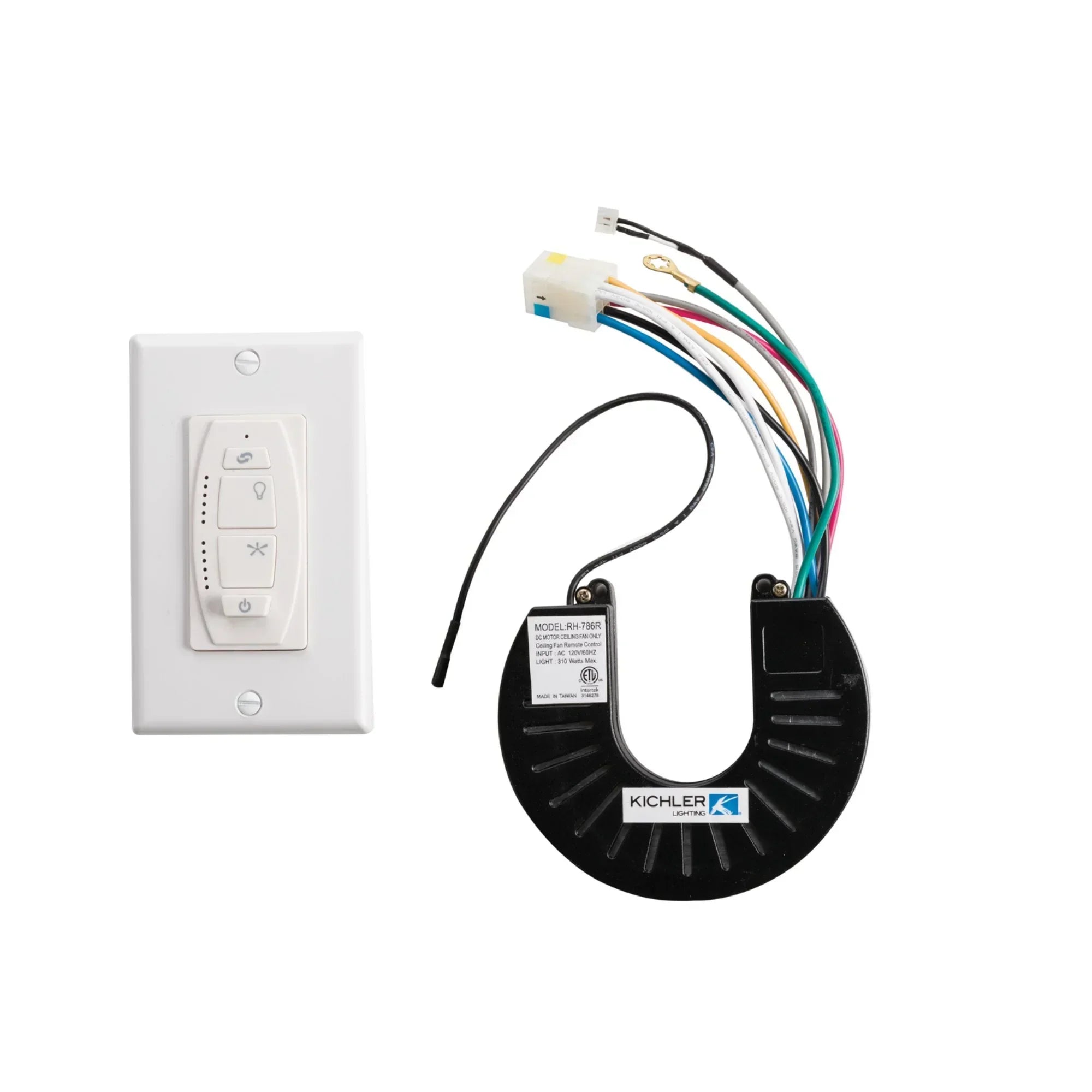 6-Speed DC Ceiling Fan Wall Control Transmitter, Full Function - Bees Lighting