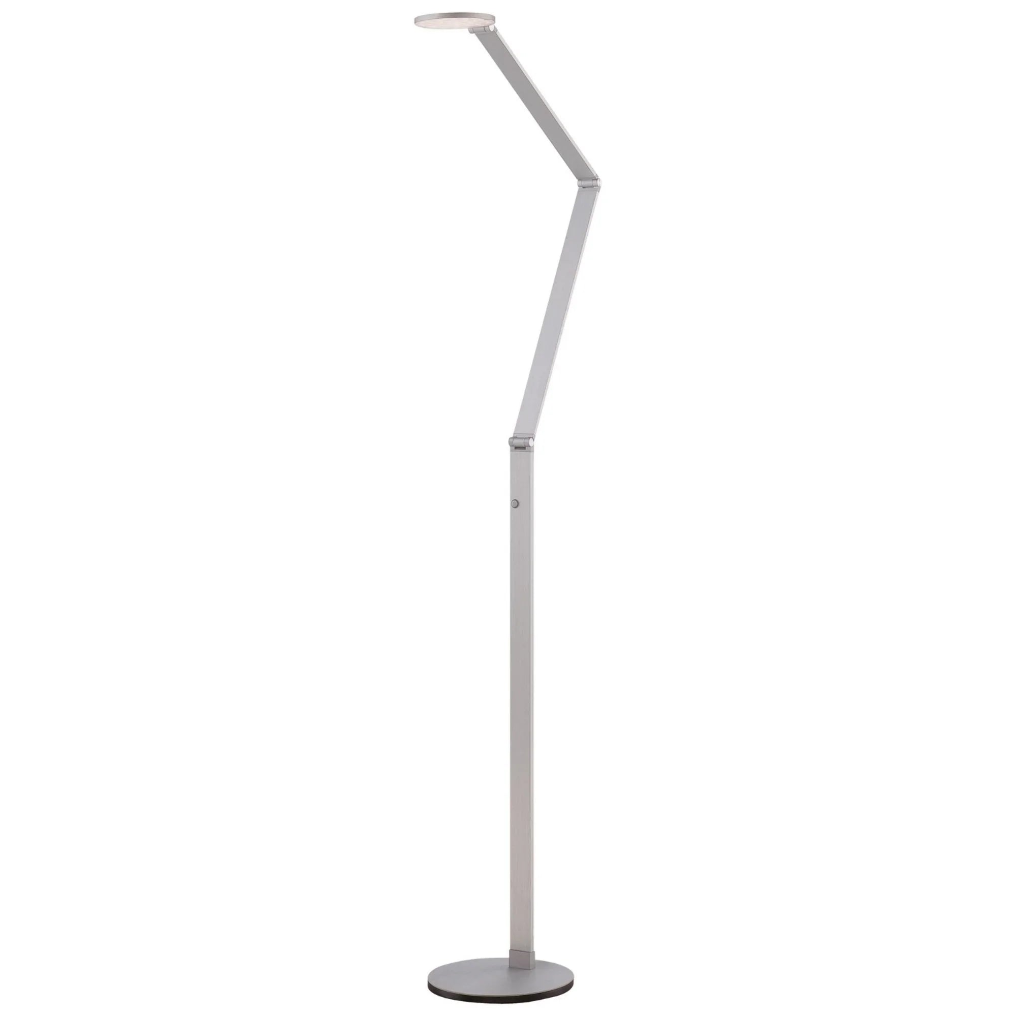 Task Portables LED Floor Lamp, Chiseled Nickel Finish - Bees Lighting
