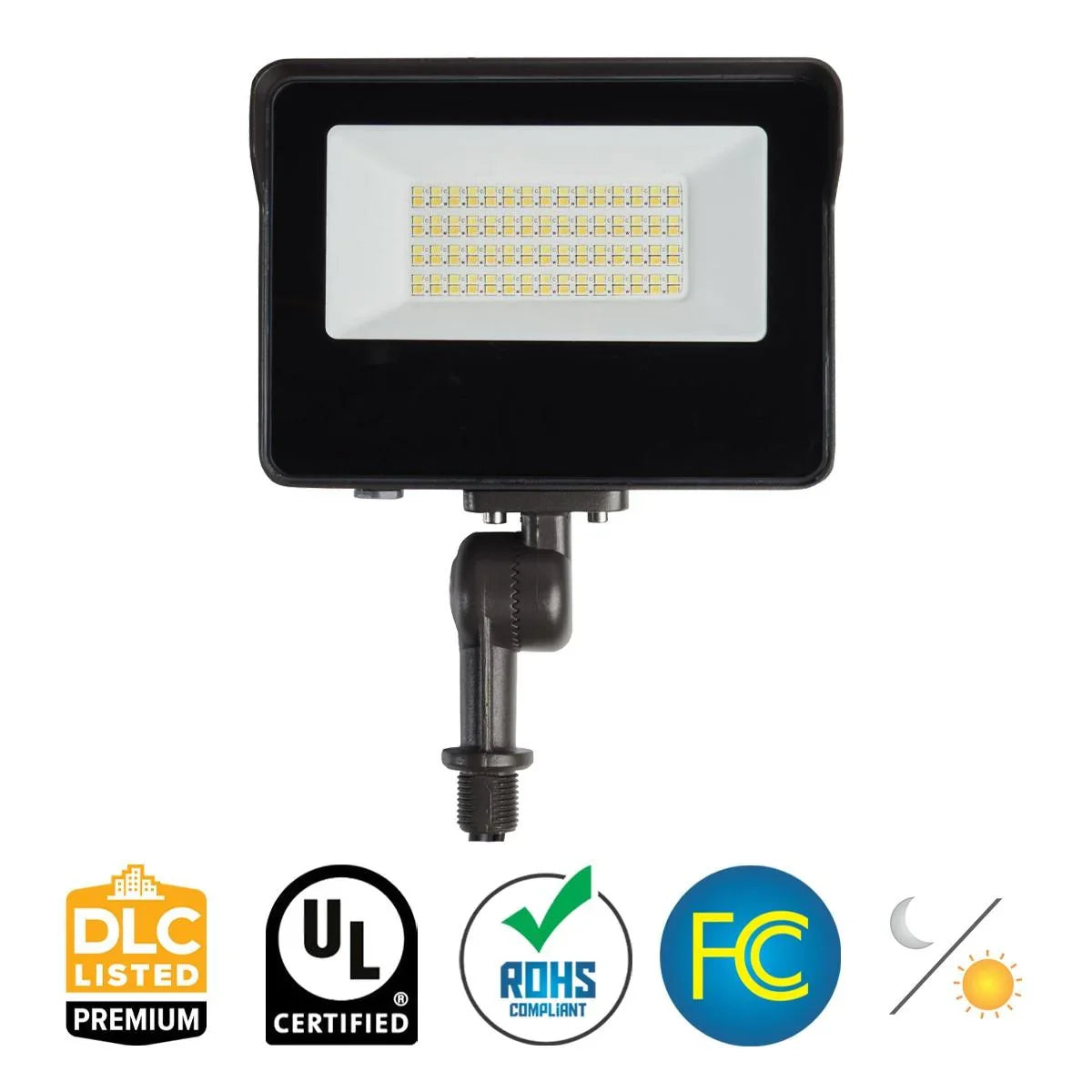 LED Flood Light, 35W, 5000 Lumens, 30K/40K/50K, 120-347V, Knuckle - Bees Lighting