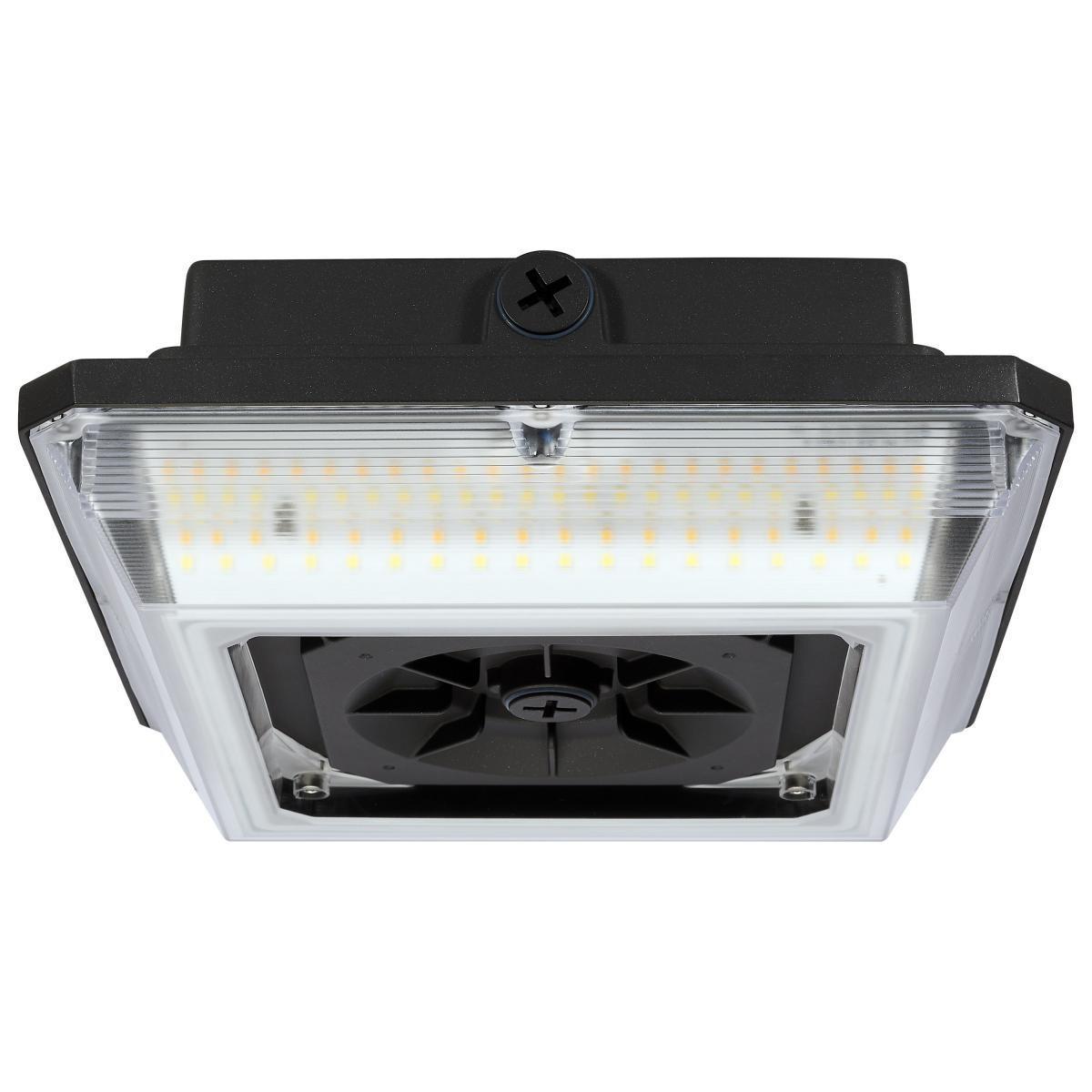 2,660-6,280 Lumens LED Standard Canopy Light, 20-50 Adjustable Watts, Selectable CCT 30K/40K/50K, 120-277V - Bees Lighting