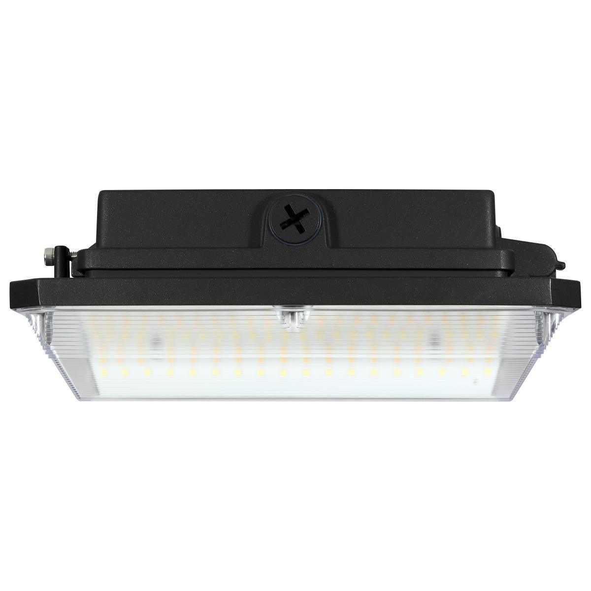 2,660-6,280 Lumens LED Standard Canopy Light, 20-50 Adjustable Watts, Selectable CCT 30K/40K/50K, 120-277V - Bees Lighting