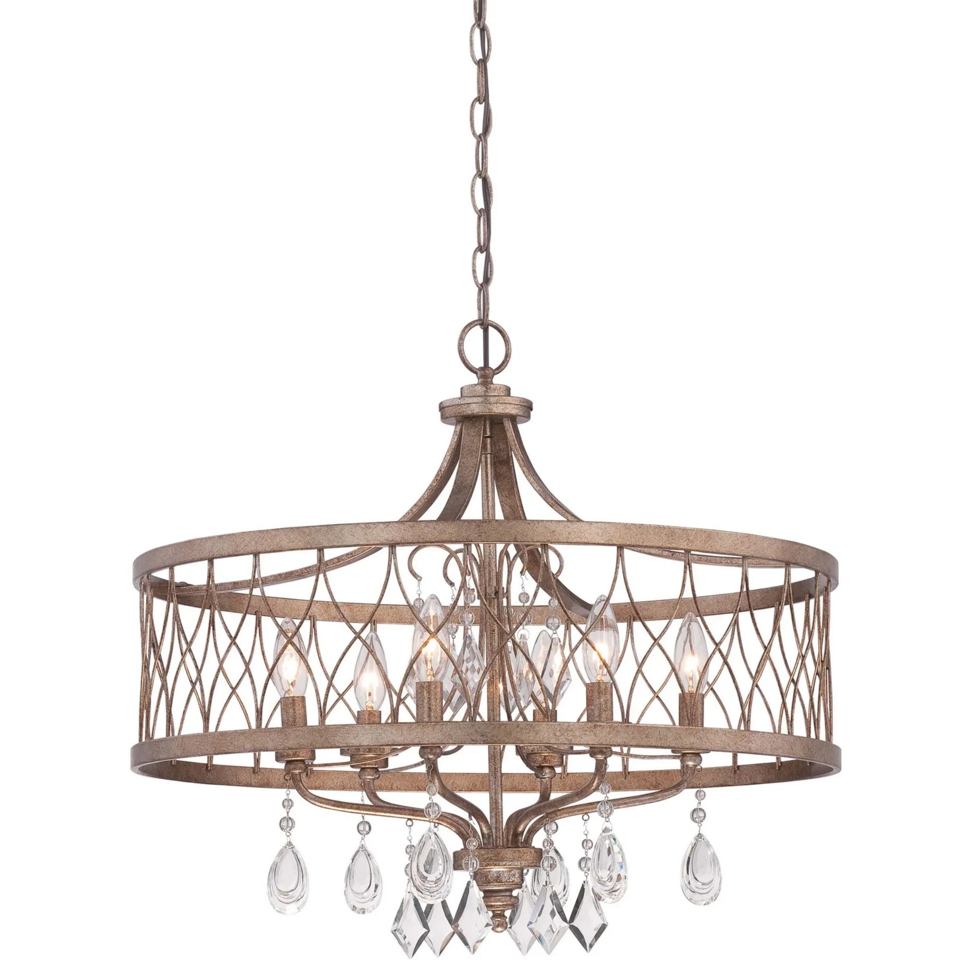 West Liberty 24" 6-Light Chandelier, Olympus Gold Finish - Bees Lighting