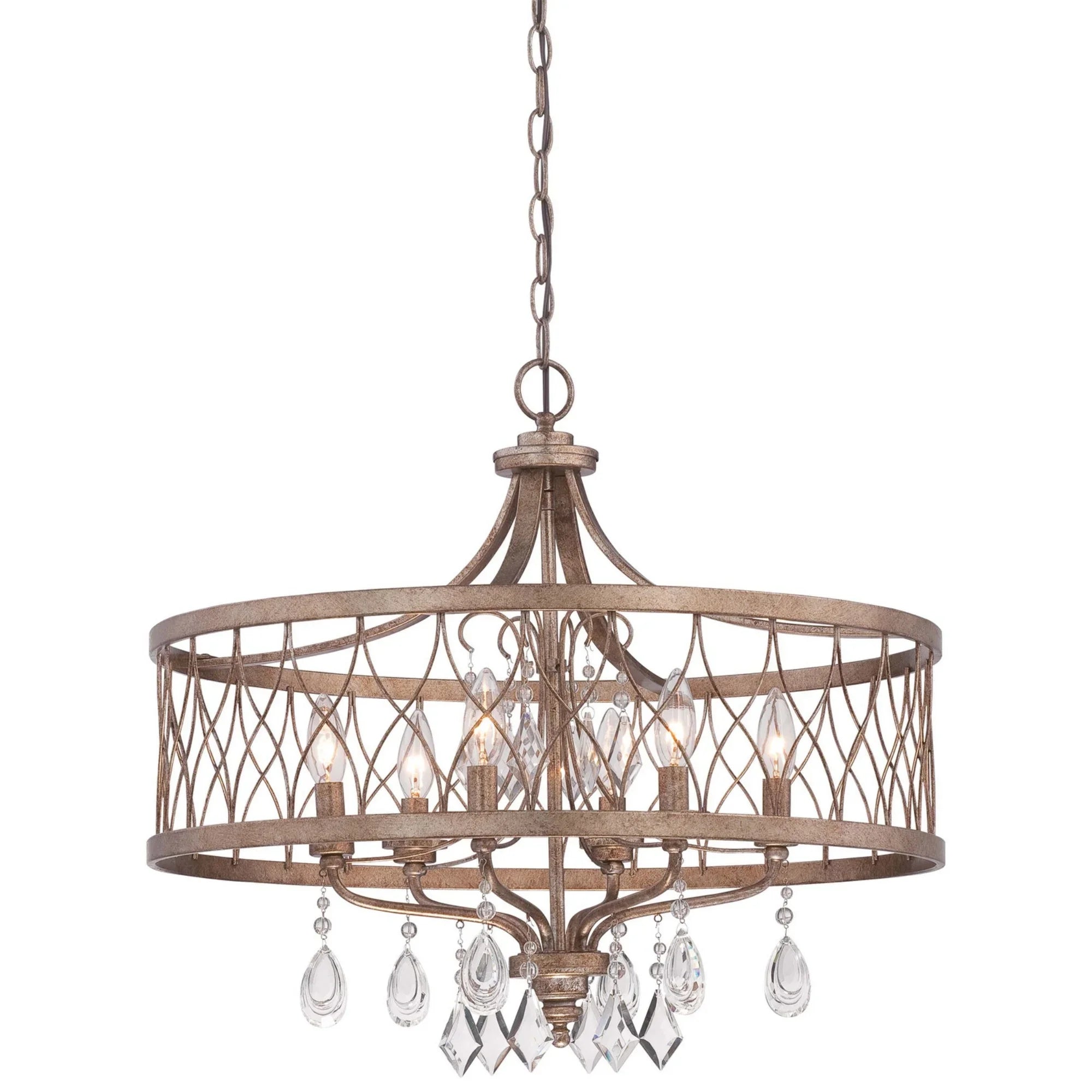 West Liberty 24" 6-Light Chandelier, Olympus Gold Finish - Bees Lighting