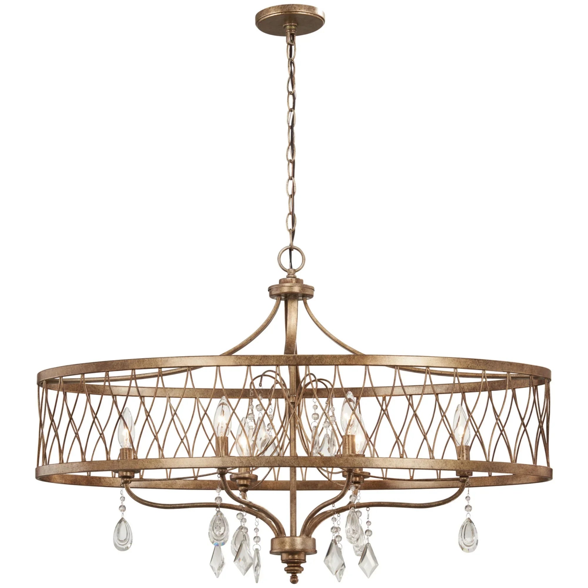 West Liberty 36" 6-Light Island Light, Olympus Gold Finish - Bees Lighting