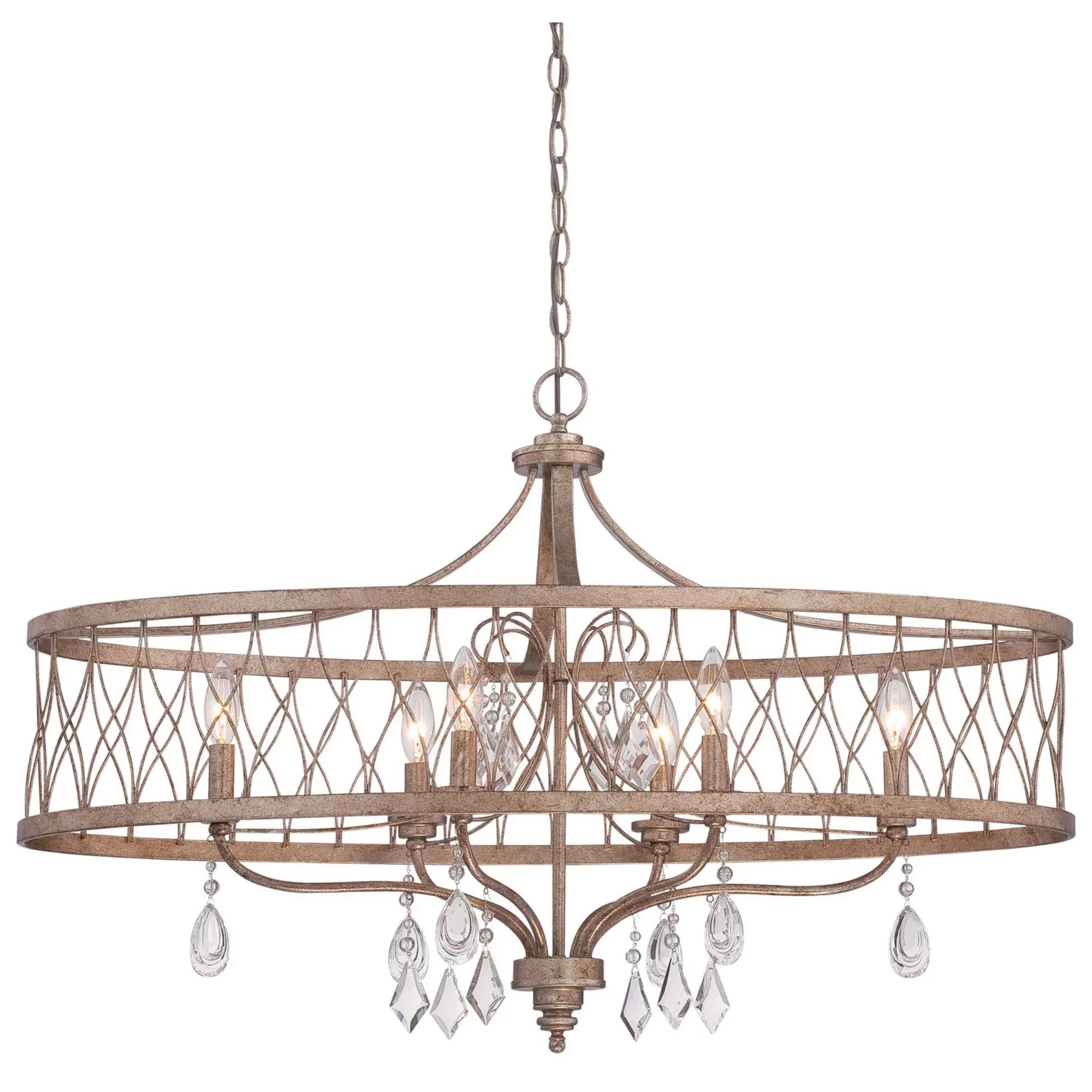 West Liberty 36" 6-Light Island Light, Olympus Gold Finish - Bees Lighting