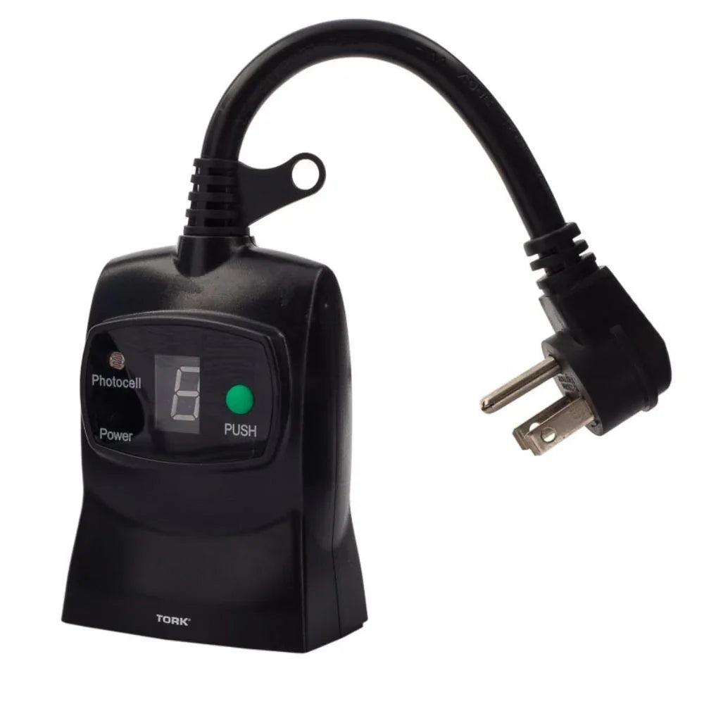 Tork 7-Day 120-Volt Photocell Activated Countdown Digital Plug-In Timer Outdoor - Bees Lighting