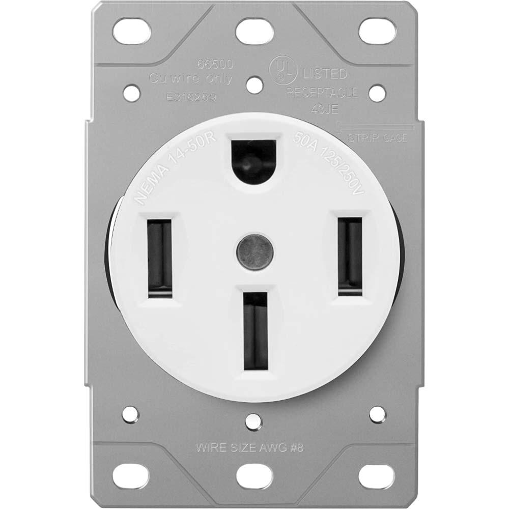 50 Amp Electrical Outlet for RV and EV Charges NEMA 14-50R