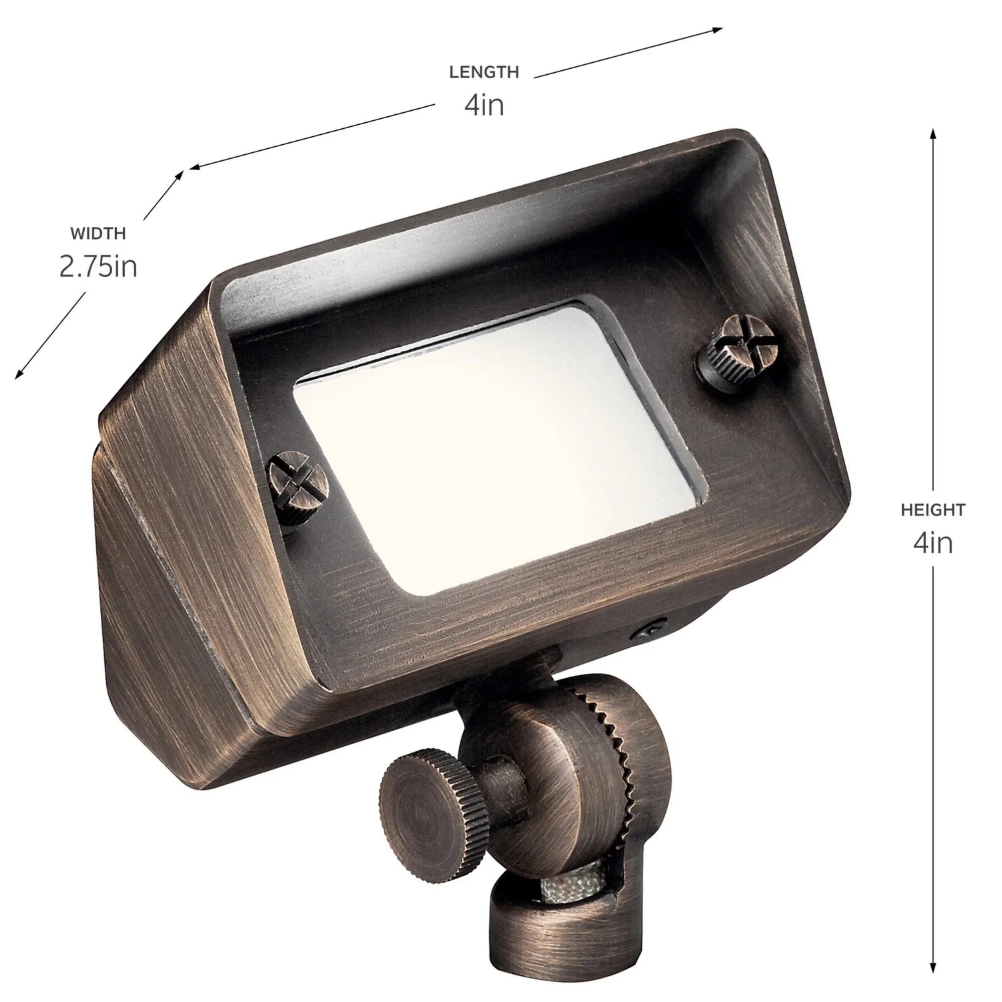 Mini Wall Wash Flood Light, Centennial Brass - Bees Lighting