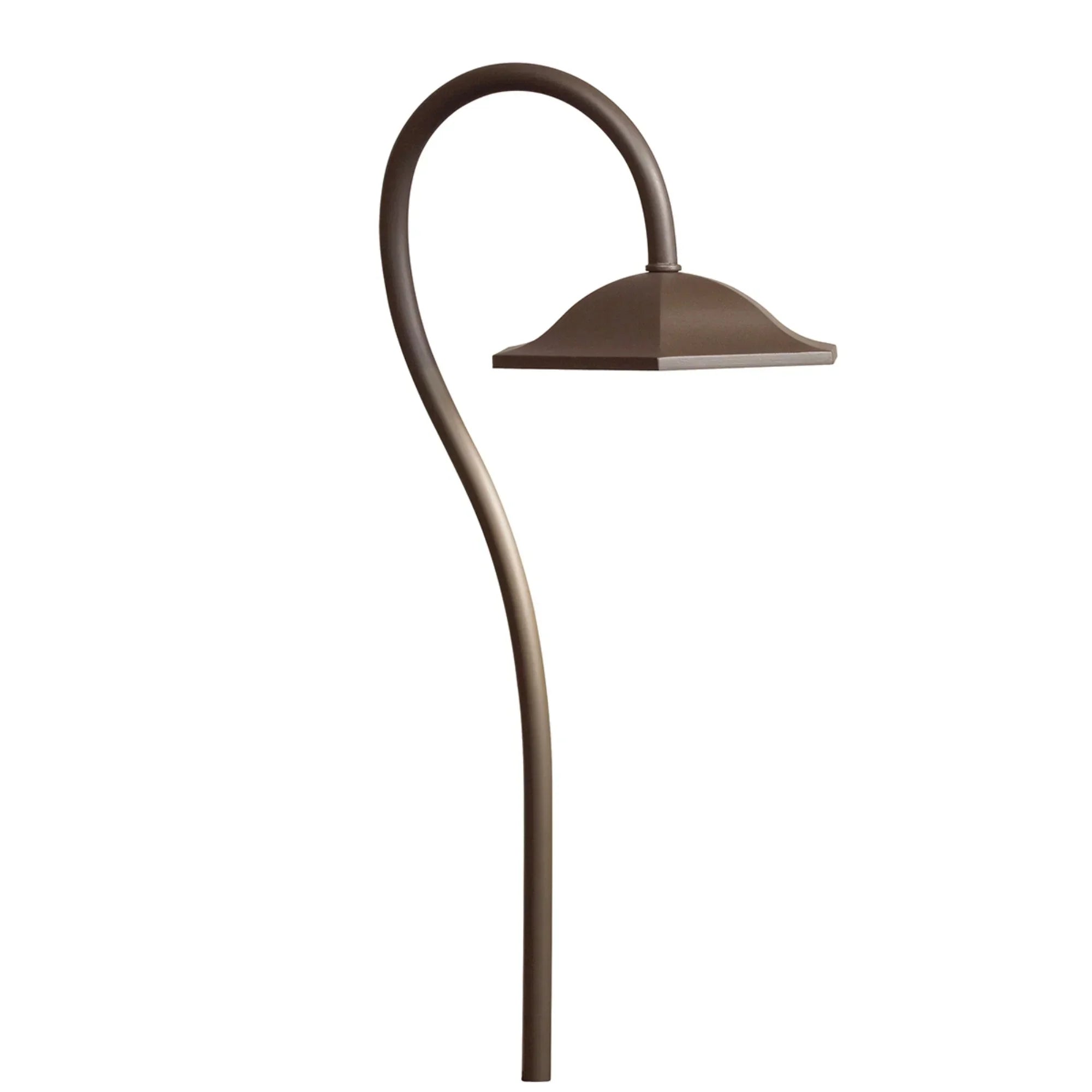 Shepherd's Crook LED Path Light, Textured Architectural Bronze - Bees Lighting