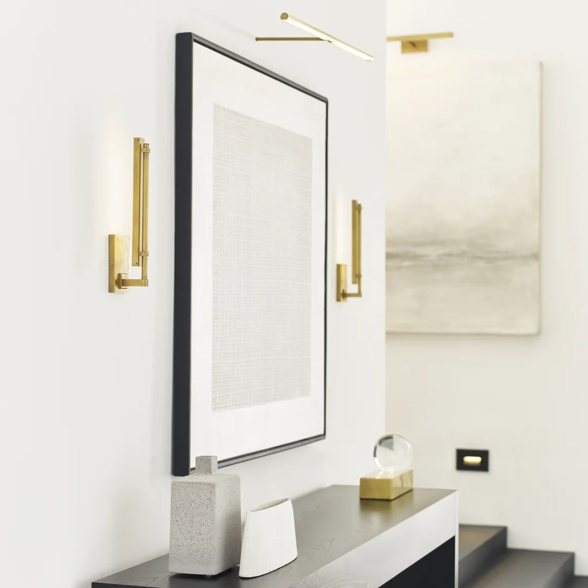 Kal 13 in. LED Armed Sconce 120V Brass finish - Bees Lighting