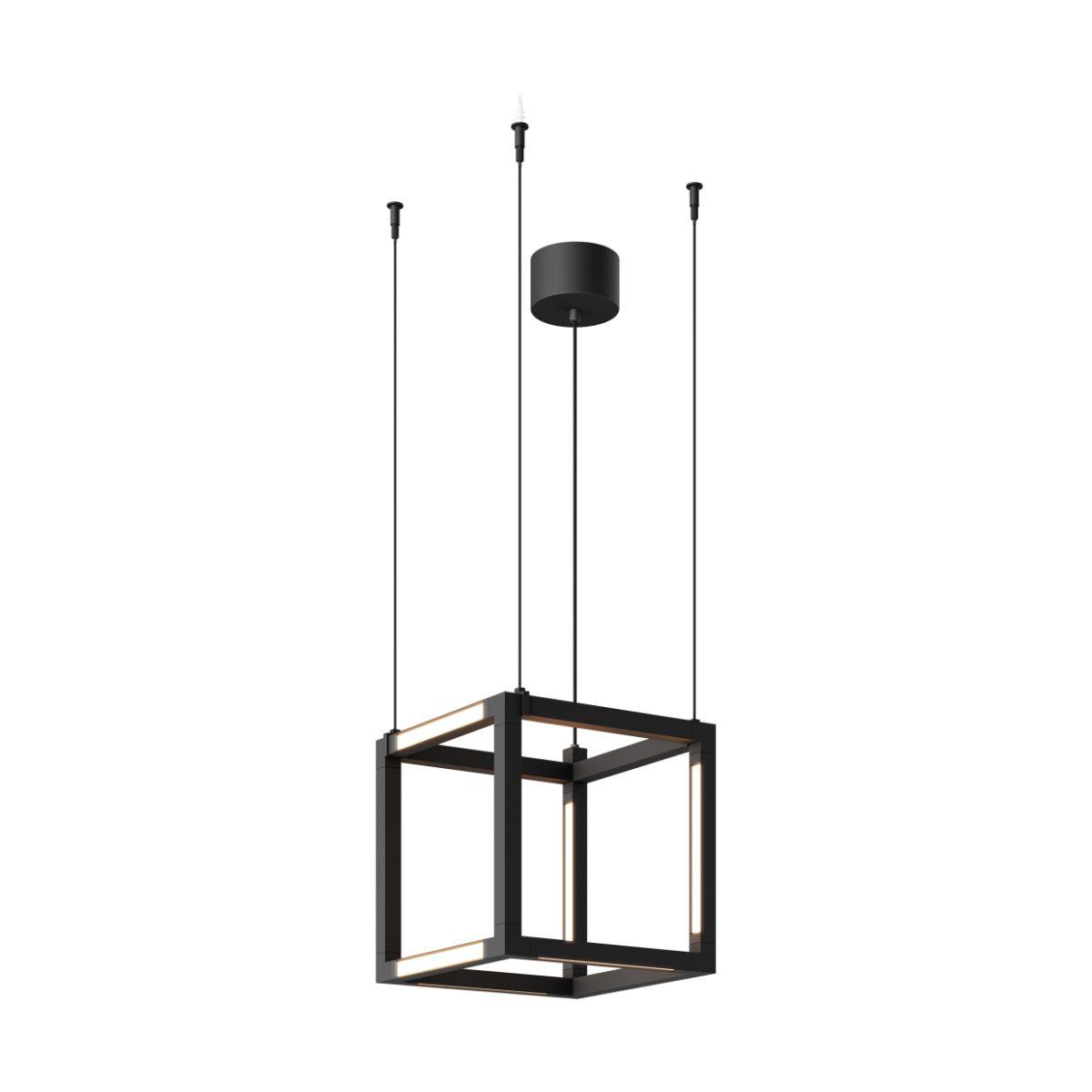 Cube 14 in. LED Pendant Light Satin Nickel Finish - Bees Lighting
