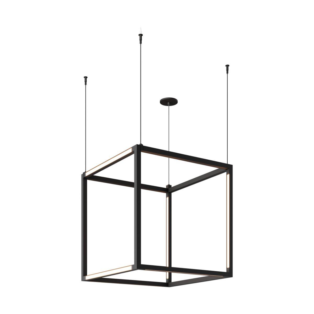 Cube 26 in. LED Pendant Light Satin Nickel Finish - Bees Lighting