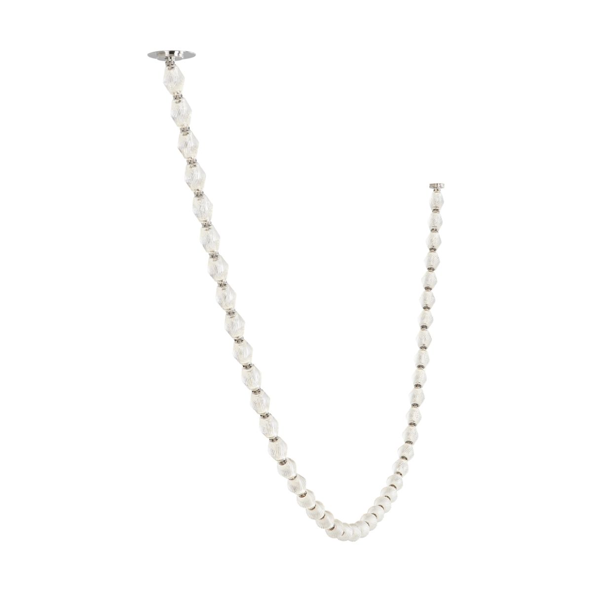 Collier 132 LED Chandelier with Remote Canopy 3000K 120V Polished Nickel Finish - Bees Lighting