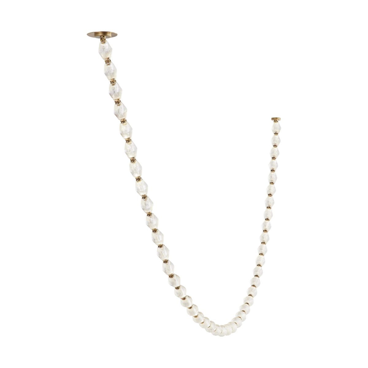Collier 132 LED Chandelier with Remote Canopy 3000K 120V Natural Brass Finish - Bees Lighting