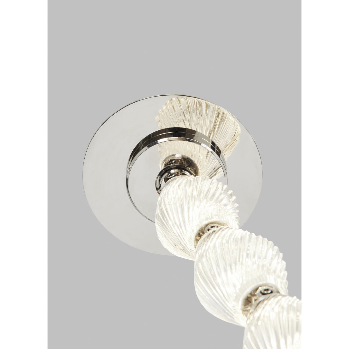 Collier 36 LED Pendant Light with Remote Canopy 3000K 120V Polished Nickel Finish - Bees Lighting