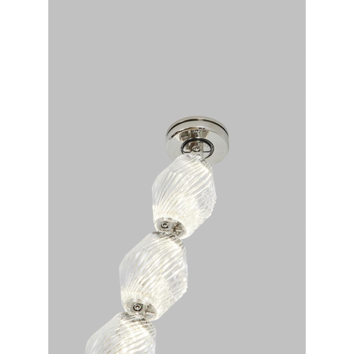 Collier 36 LED Pendant Light with Remote Canopy 3000K 120V Polished Nickel Finish - Bees Lighting