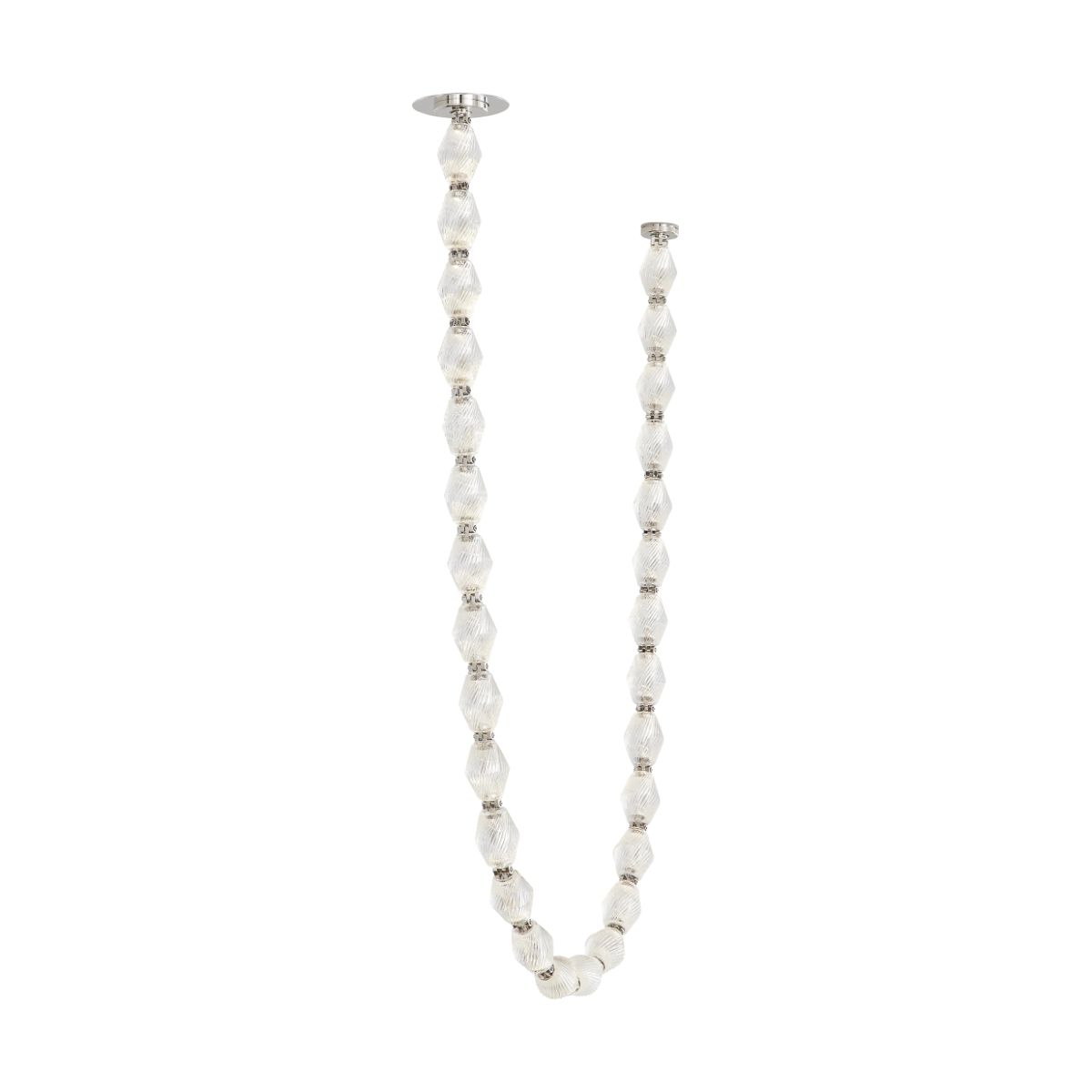 Collier 84 LED Chandelier with Remote Canopy 2700K 120V Polished Nickel Finish - Bees Lighting