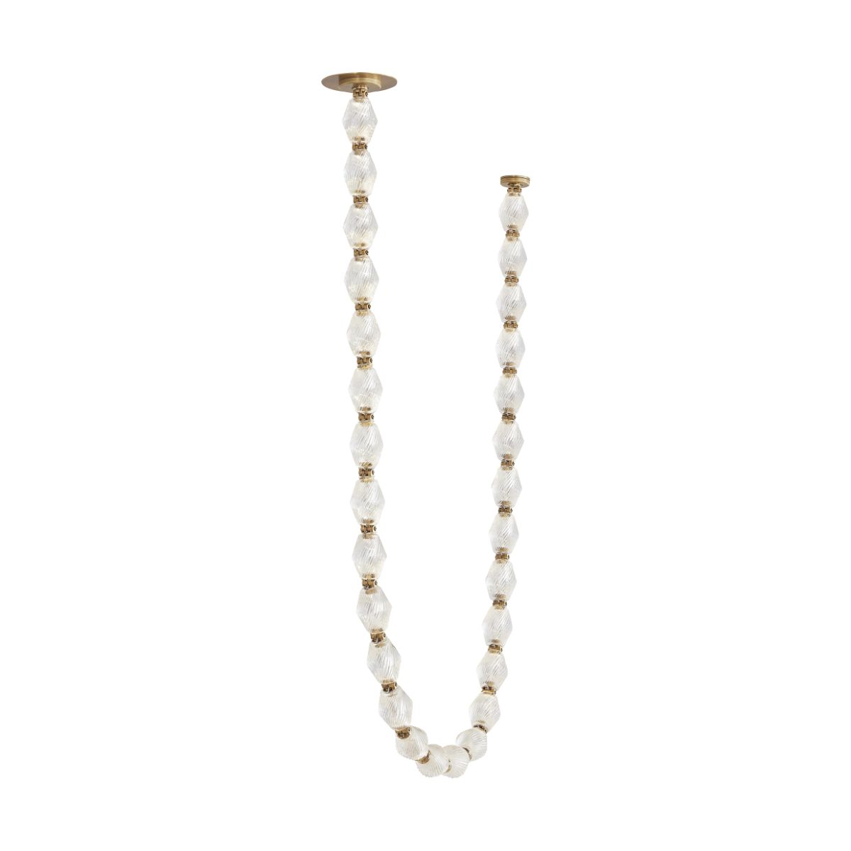 Collier 84 LED Chandelier with Remote Canopy 3000K 120V Natural Brass Finish - Bees Lighting