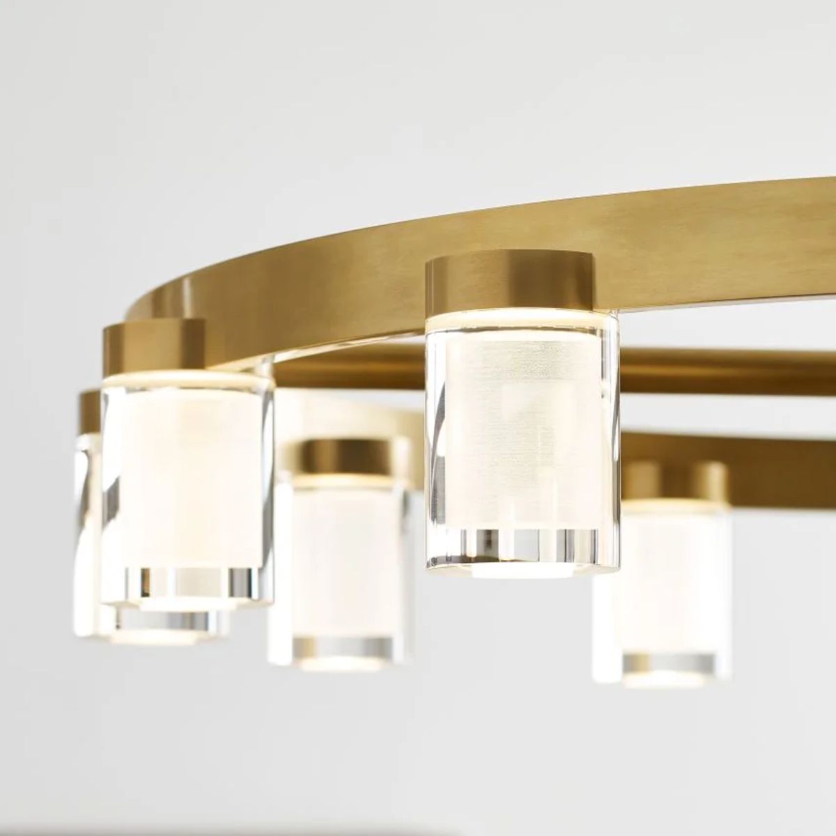 Esfera 32 in. 12 Lights LED Chandelier Natural Brass Finish - Bees Lighting