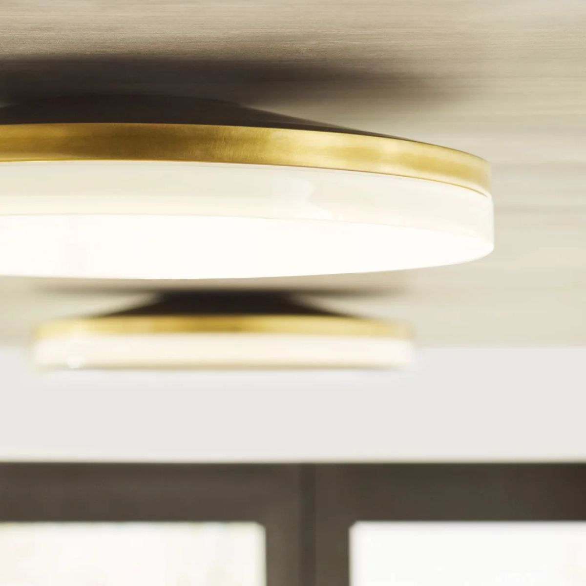Wyatt 16 in. LED Flush Mount Light Brass Finish - Bees Lighting
