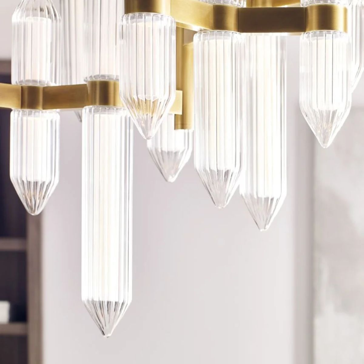 Langston 31 in. LED Chandelier Brass finish - Bees Lighting