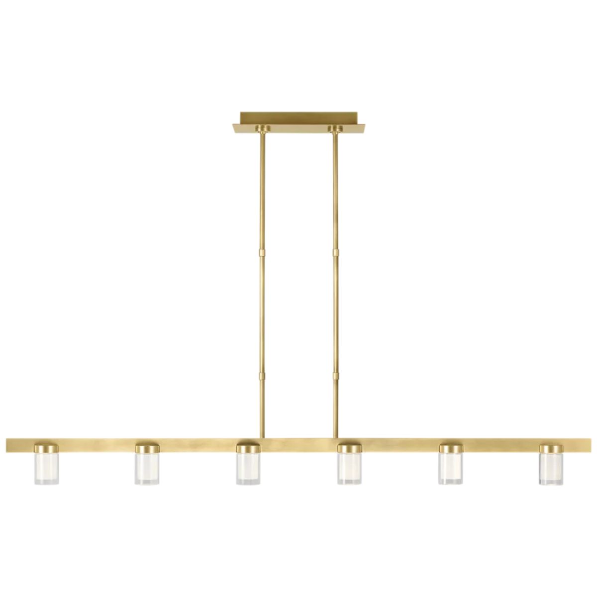 Esfera 60 in. 6 Lights LED Chandelier Natural Brass Finish - Bees Lighting
