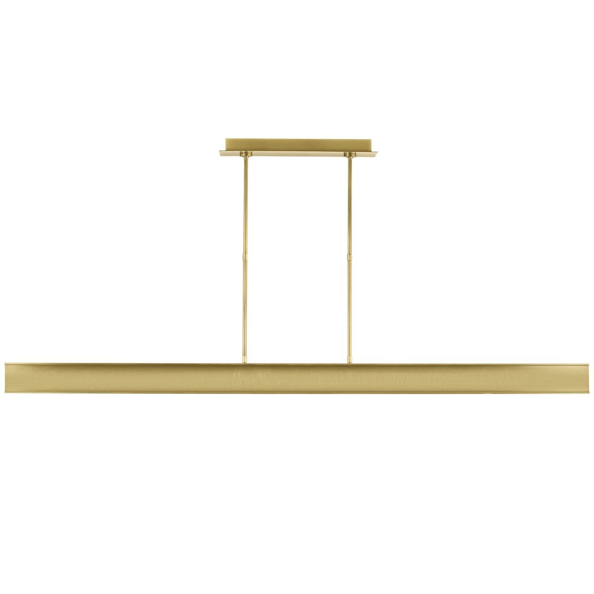 I-Beam 72 in. Linear LED Chandelier Brass Finish - Bees Lighting