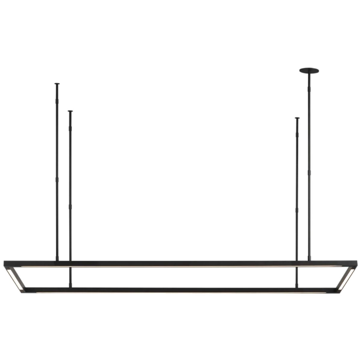 Stagger Halo 50 in. LED Pendant Light Black finish - Bees Lighting