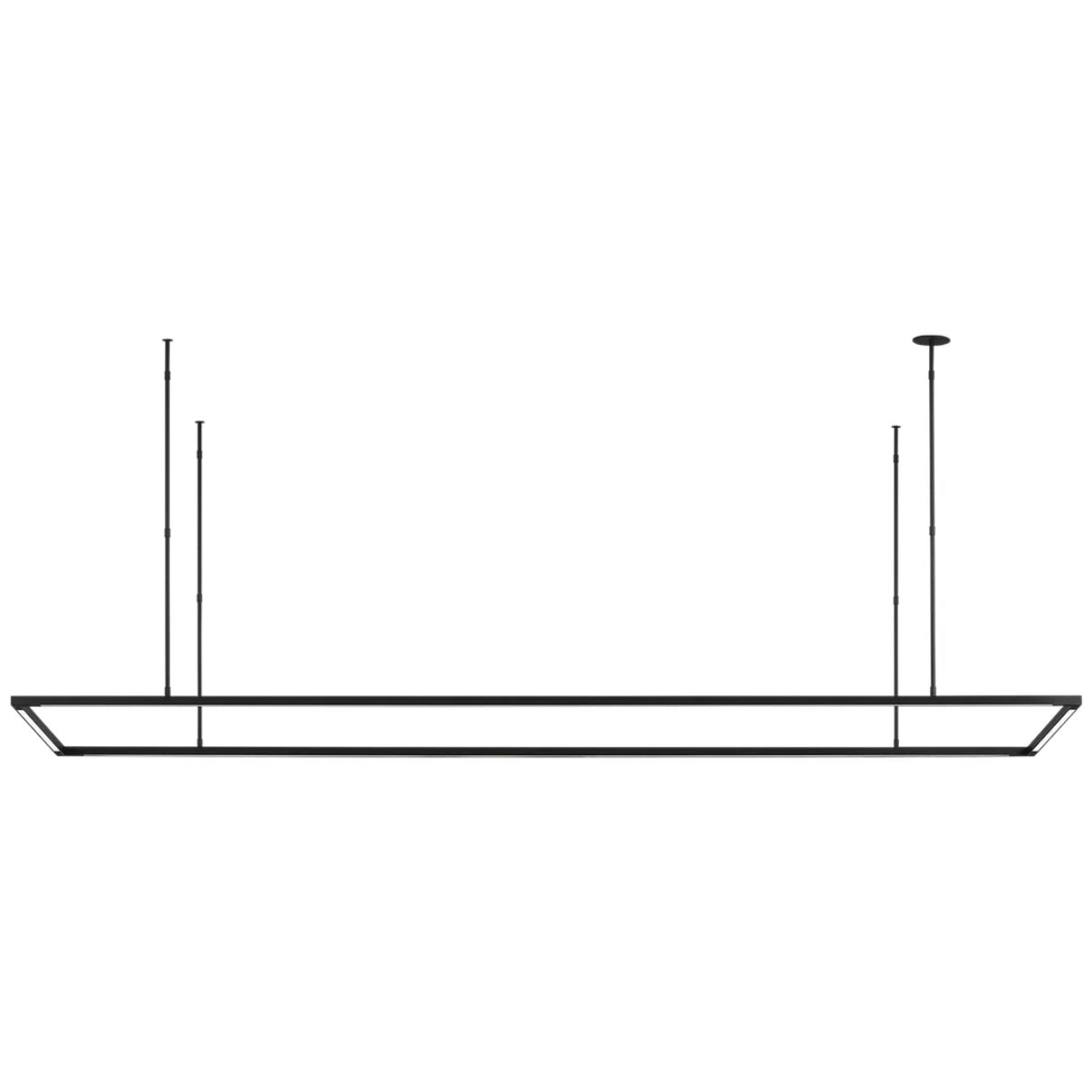 Stagger Halo 84 in. LED Pendant Light Black finish - Bees Lighting